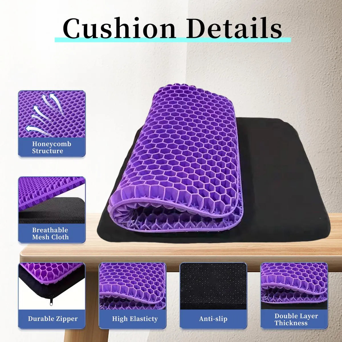 Mroace Pressure Relief Gel Seat Cushion