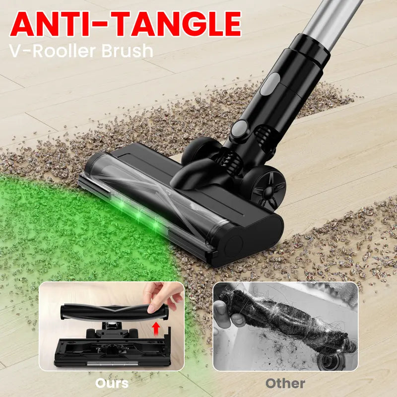 Mroace 350W Cordless Stick Vacuum Cleaner Compatible with Milwaukee M18 Dewalt 20V and Makita 18V Batteries