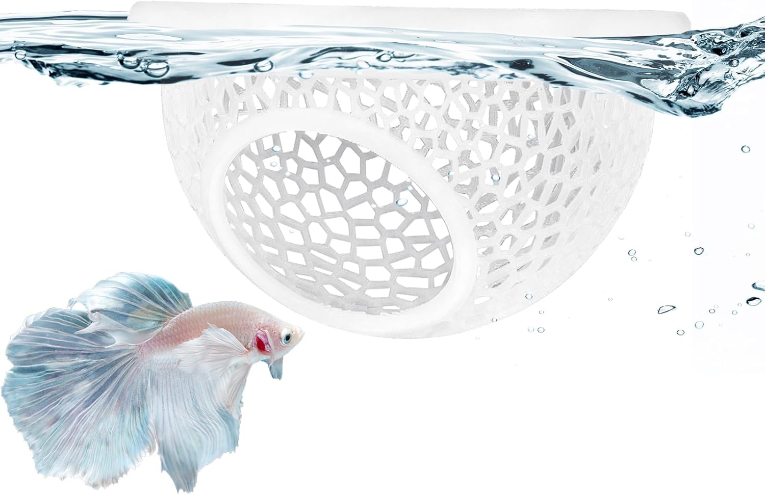 Mroace Floating Betta Hide & Shrimp Cave