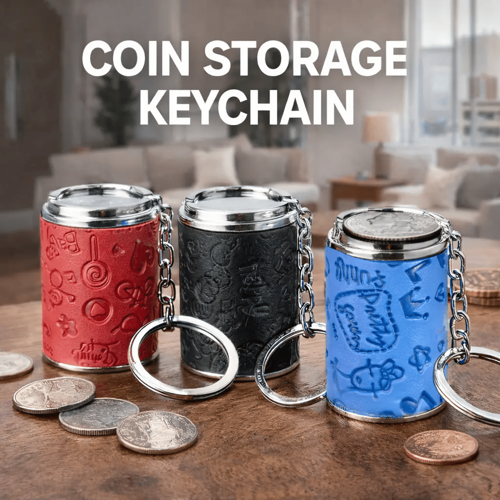 Mroace Mini Coin Storage Keychain