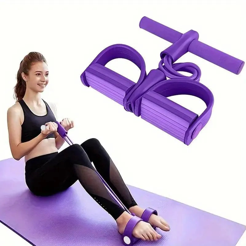 Mroace 6-Tube Foot Pedal Resistance Band Trainer