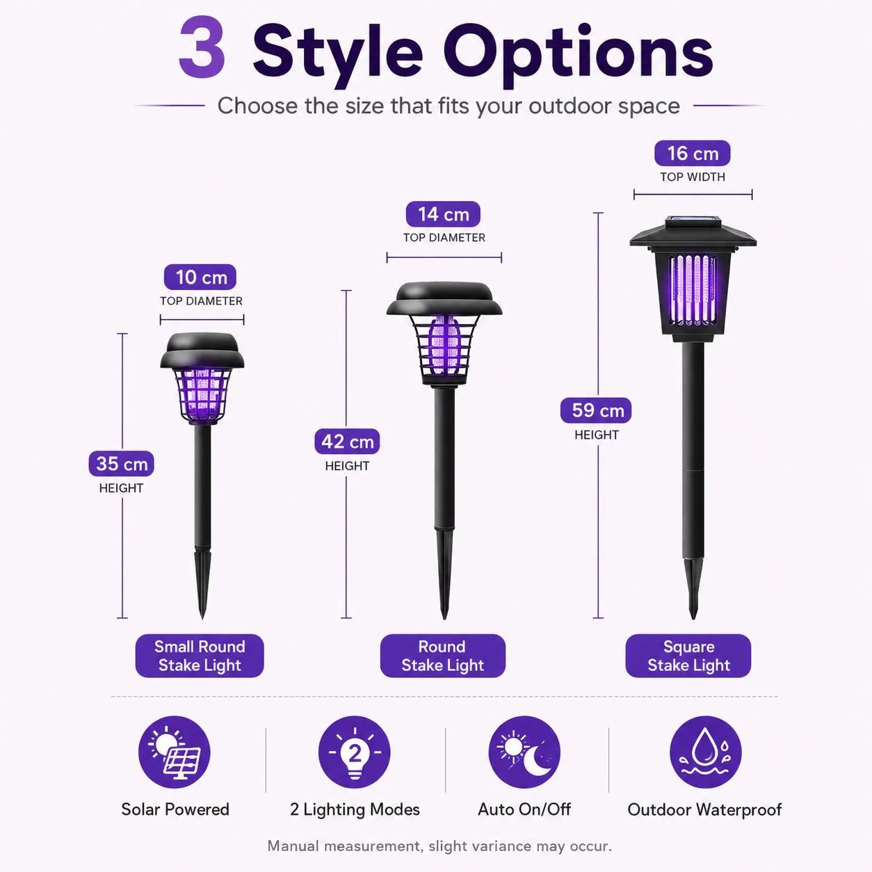 Mroace Solar Mosquito Zapper Light – Outdoor Garden Stake Lamp, UV Insect Killer & Solar Pathway Light