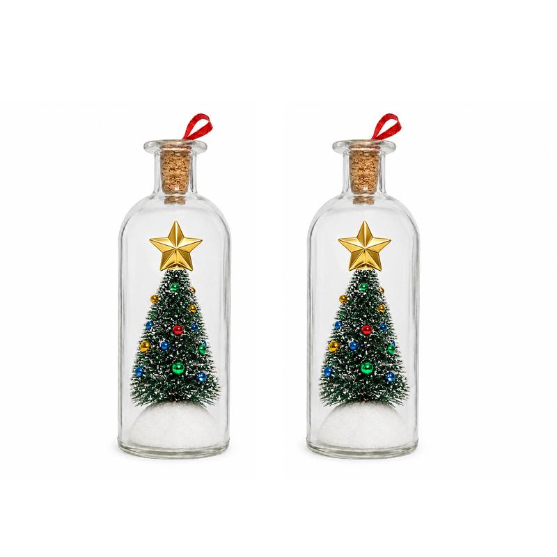 Mroace Recordable Christmas Message Bottle Ornament