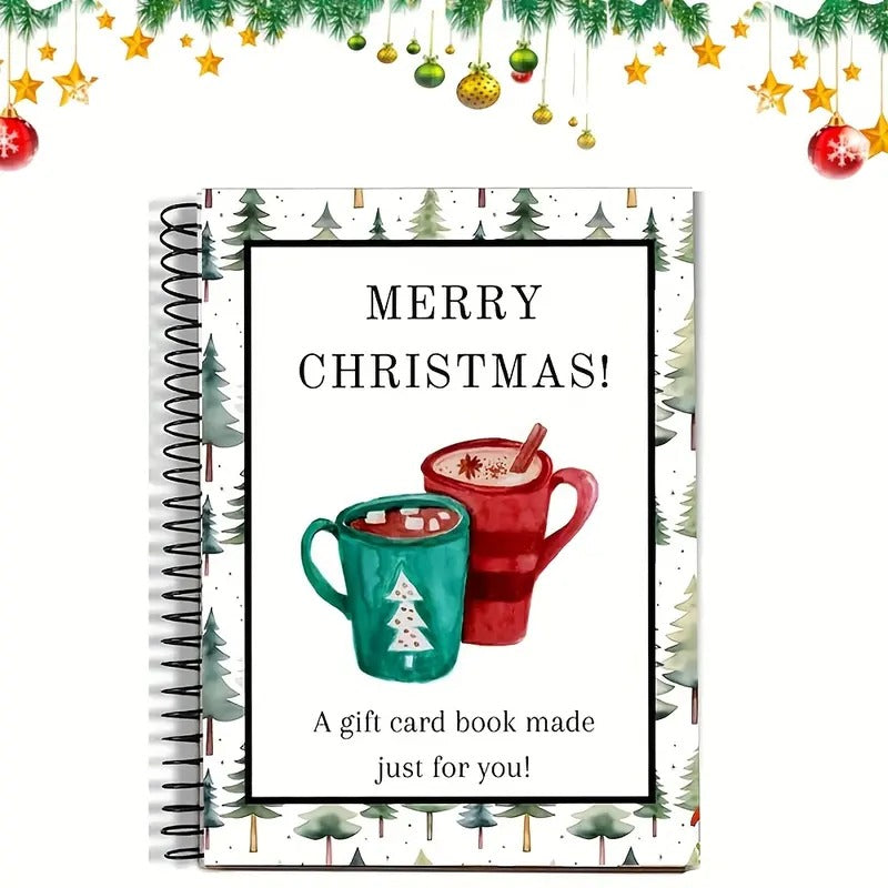Mroace DIY Spiral Bound Christmas Gift Card Album