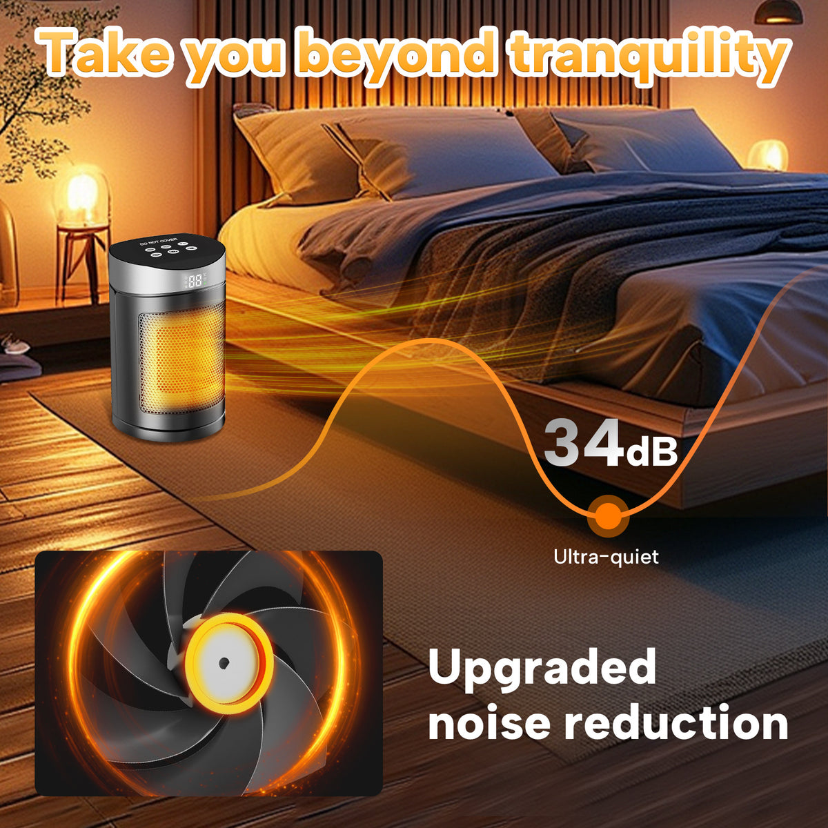 Mroace Portable Electric Space Heater With Adjustable Thermostat