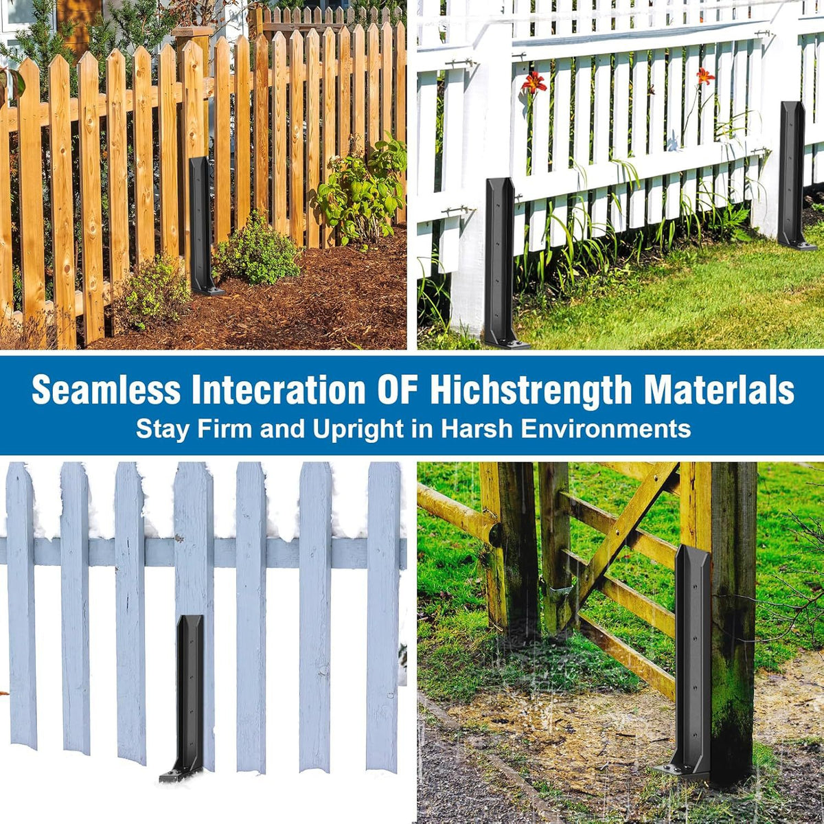 Mroace Heavy Duty Fence Post Repair Support Stakes