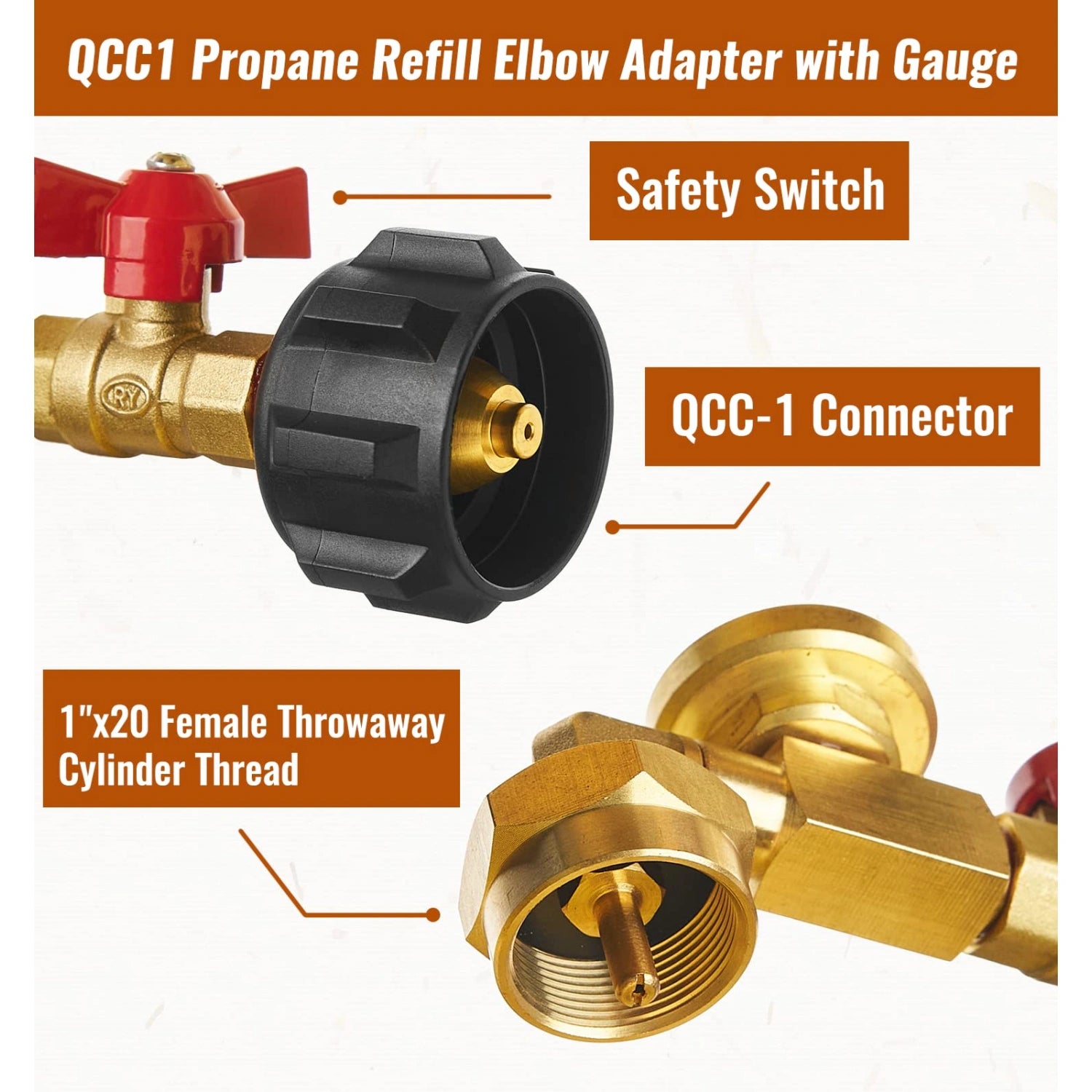 Mroace Propane Refill Adapter