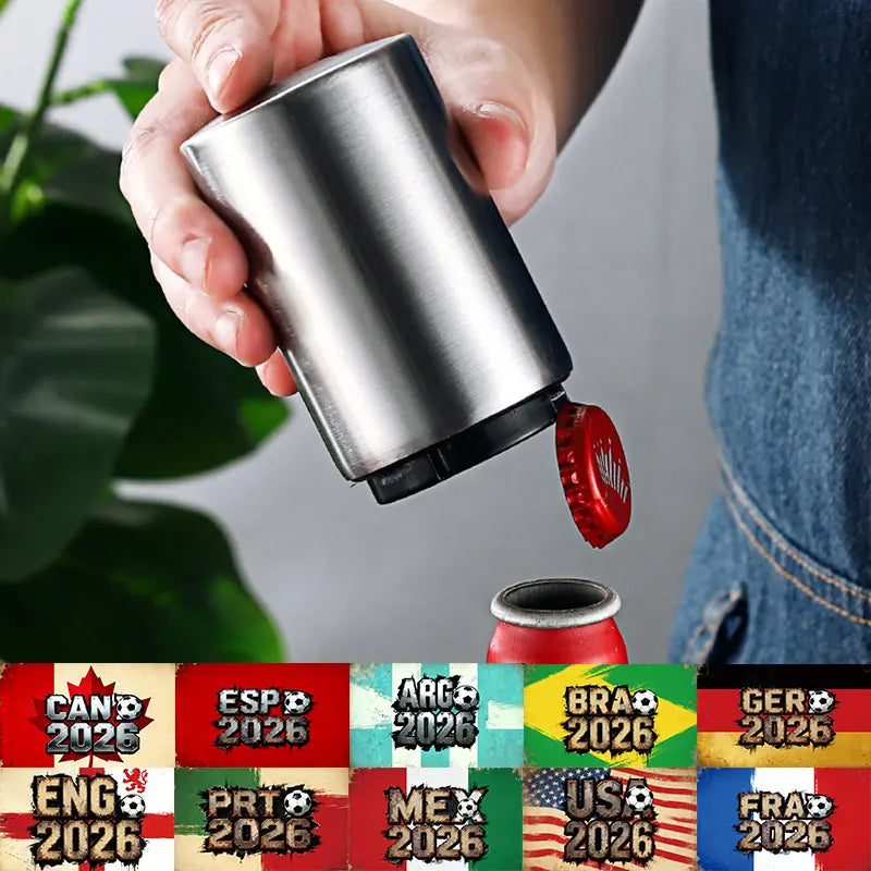 Mroace Magnetic Stainless Steel Push Down Beer Bottle Opener