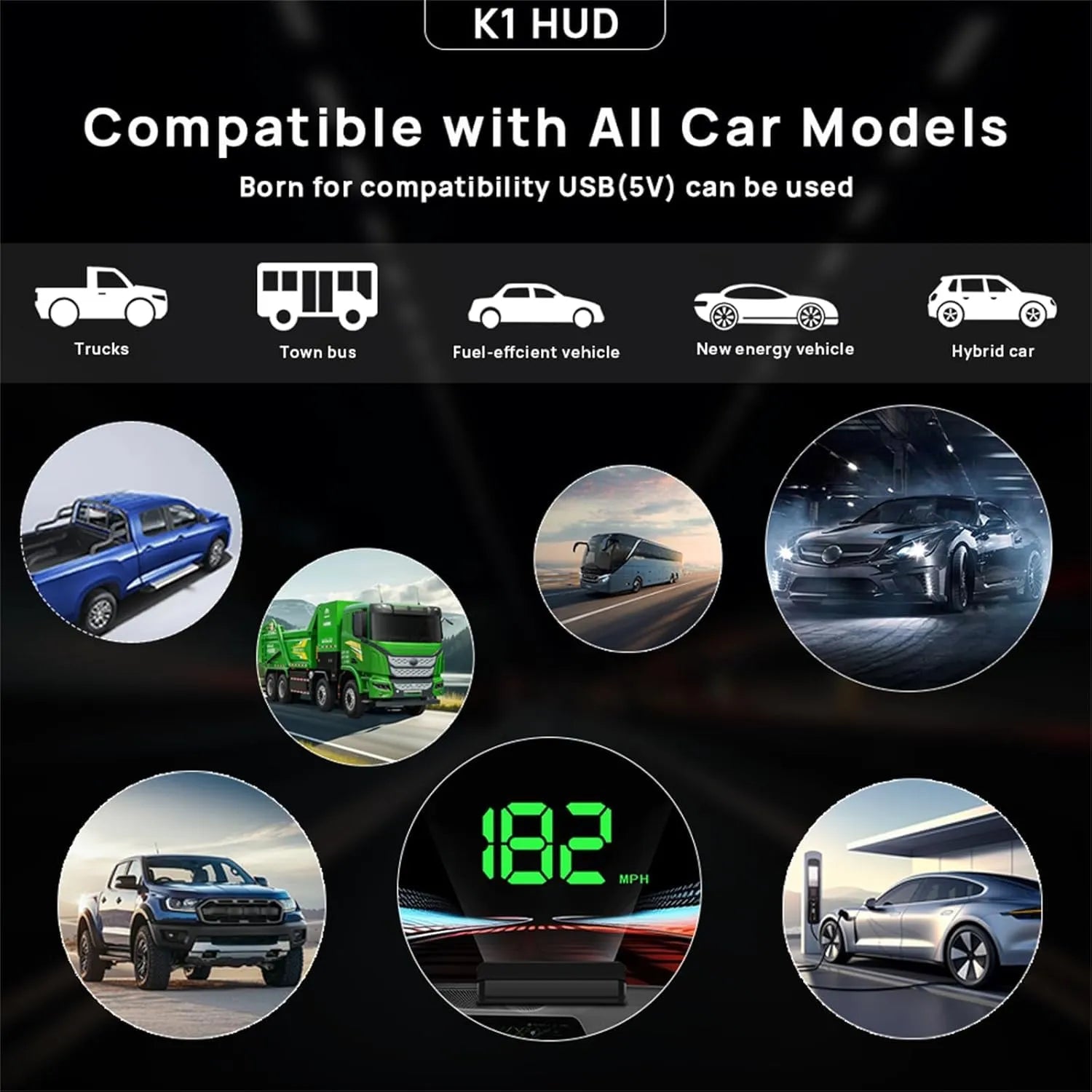 Mroace Digital GPS HUD Car Head Up Display
