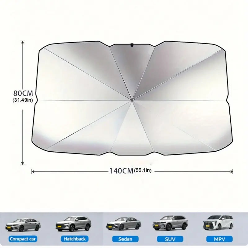 Mroace Reflective Car Windshield Sunshade