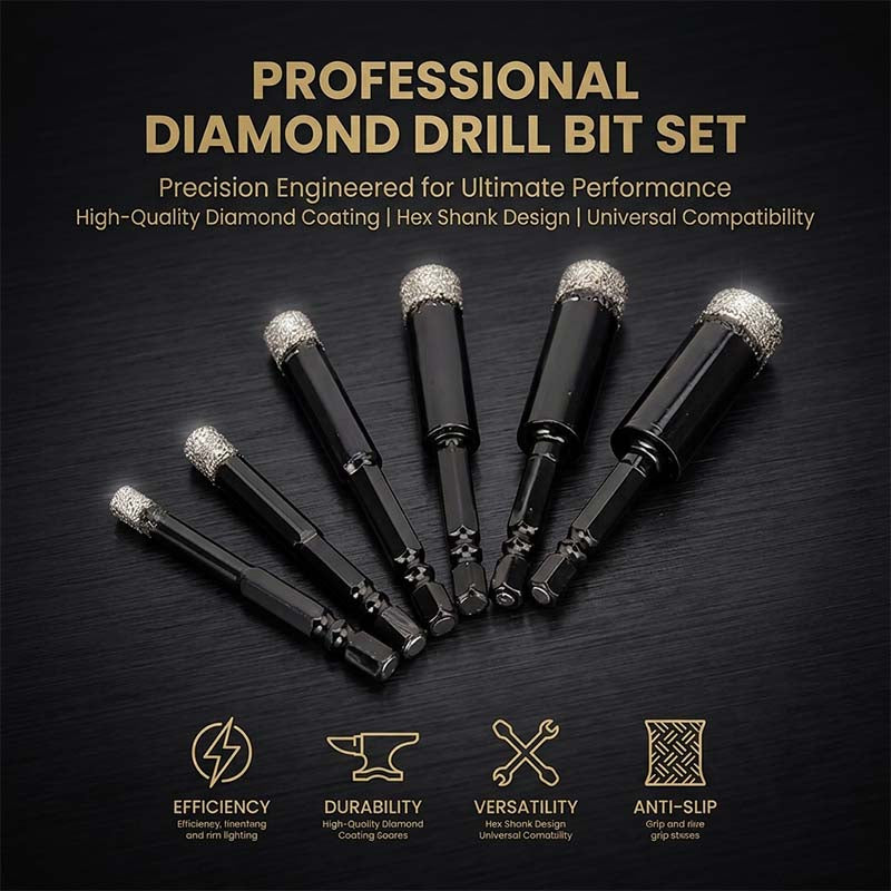 Mroace Brazed Diamond Precision Drill Bit Set