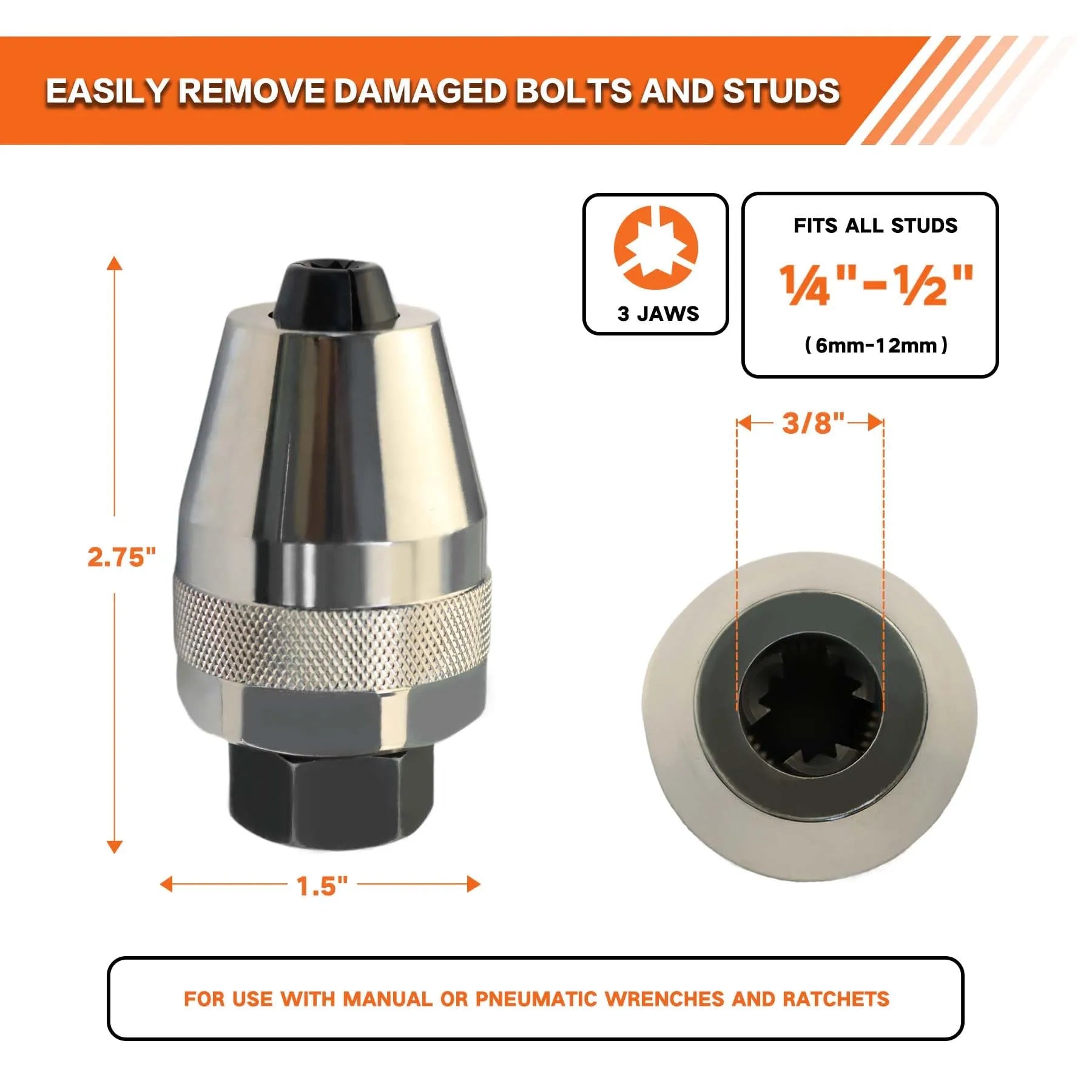 Mroace Heavy-Duty Bolt & Stud Extractor Tool