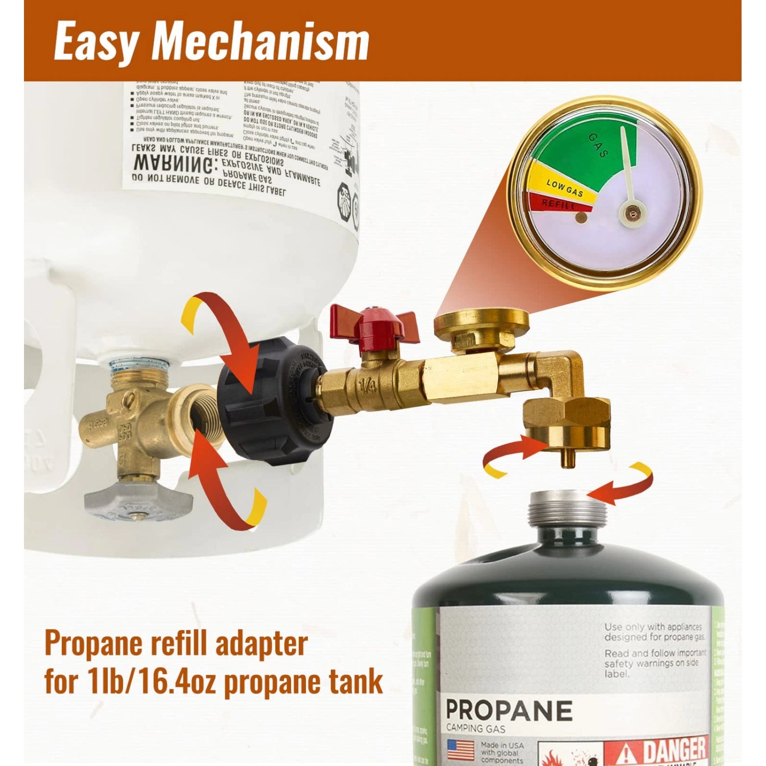 Mroace Propane Refill Adapter