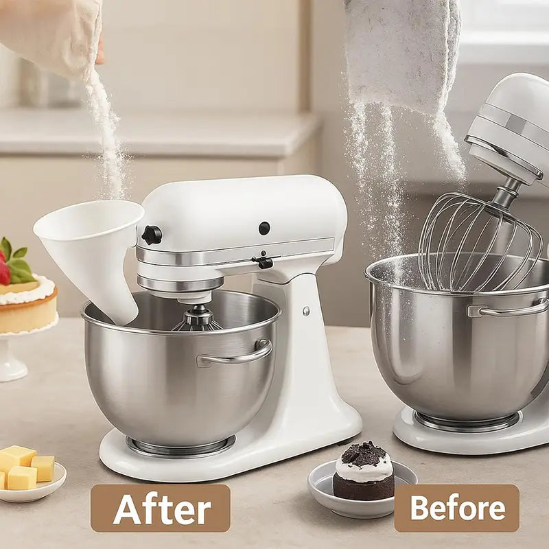 Mroace Easy Pour Flour Funnel for Tilt Head Stand Mixers