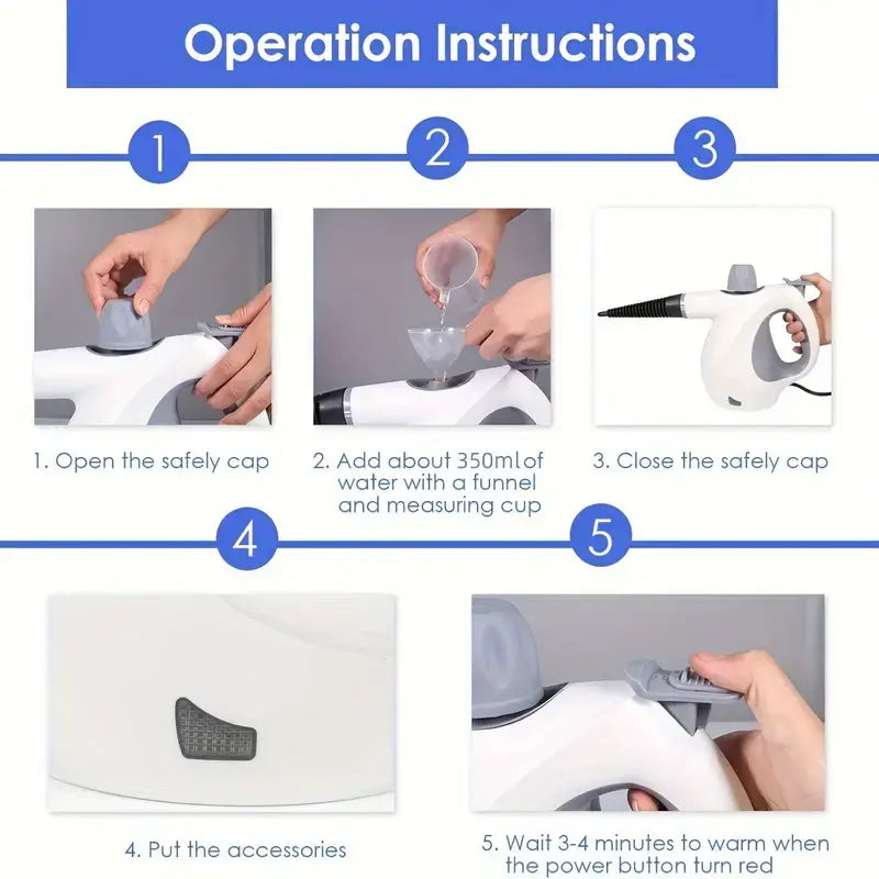 Mroace Handheld High-Temperature Pressurized Steam Cleaner