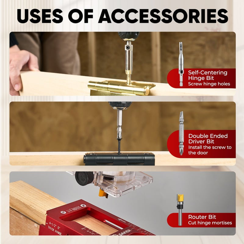 Mroace Door Hinge Installation Jig Tool
