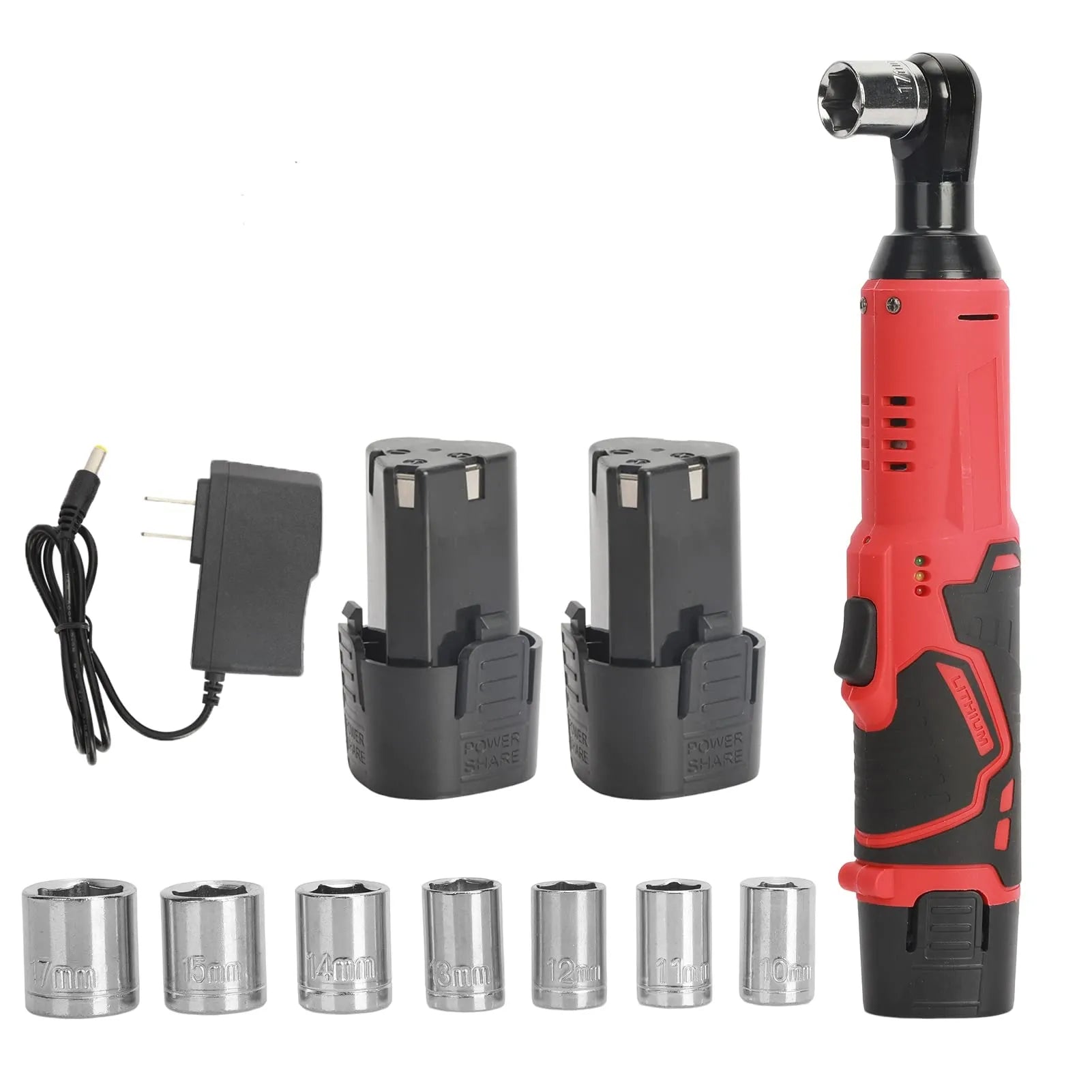 Mroace Cordless 3/8" Electric Ratchet Wrench Set