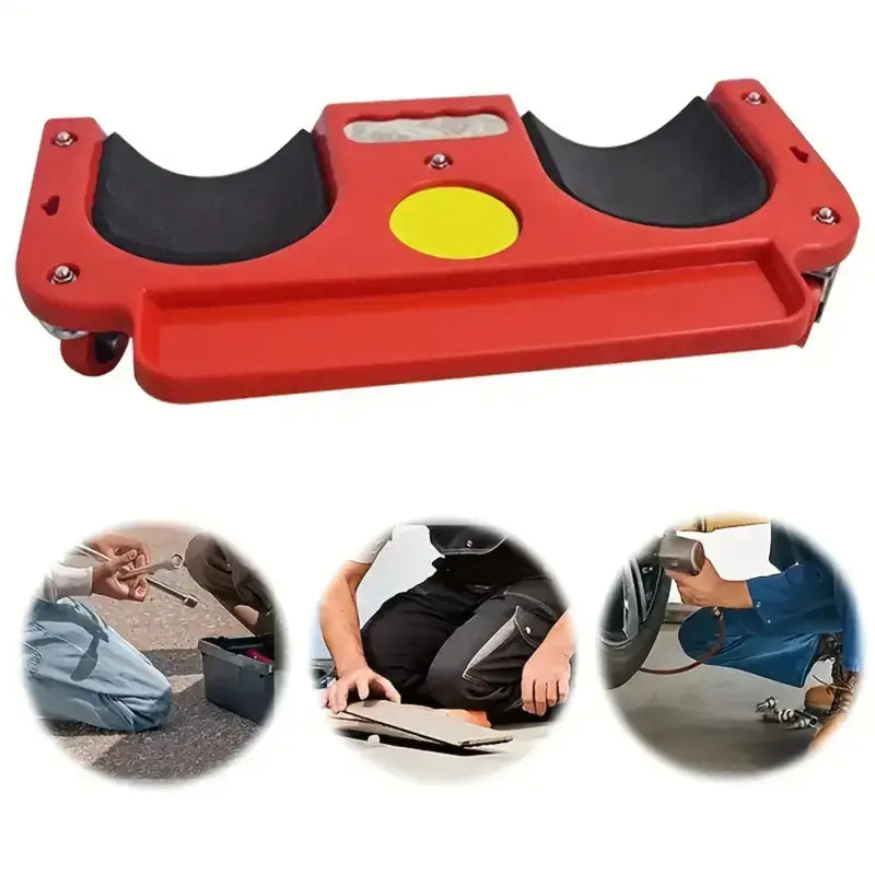 Mroace Cushioned Rolling Knee Pad Platform with Tool Tray