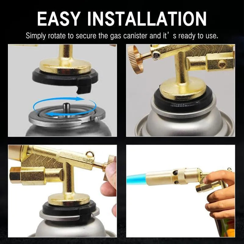 Mroace Adjustable Flame Copper Alloy Butane Torch Head