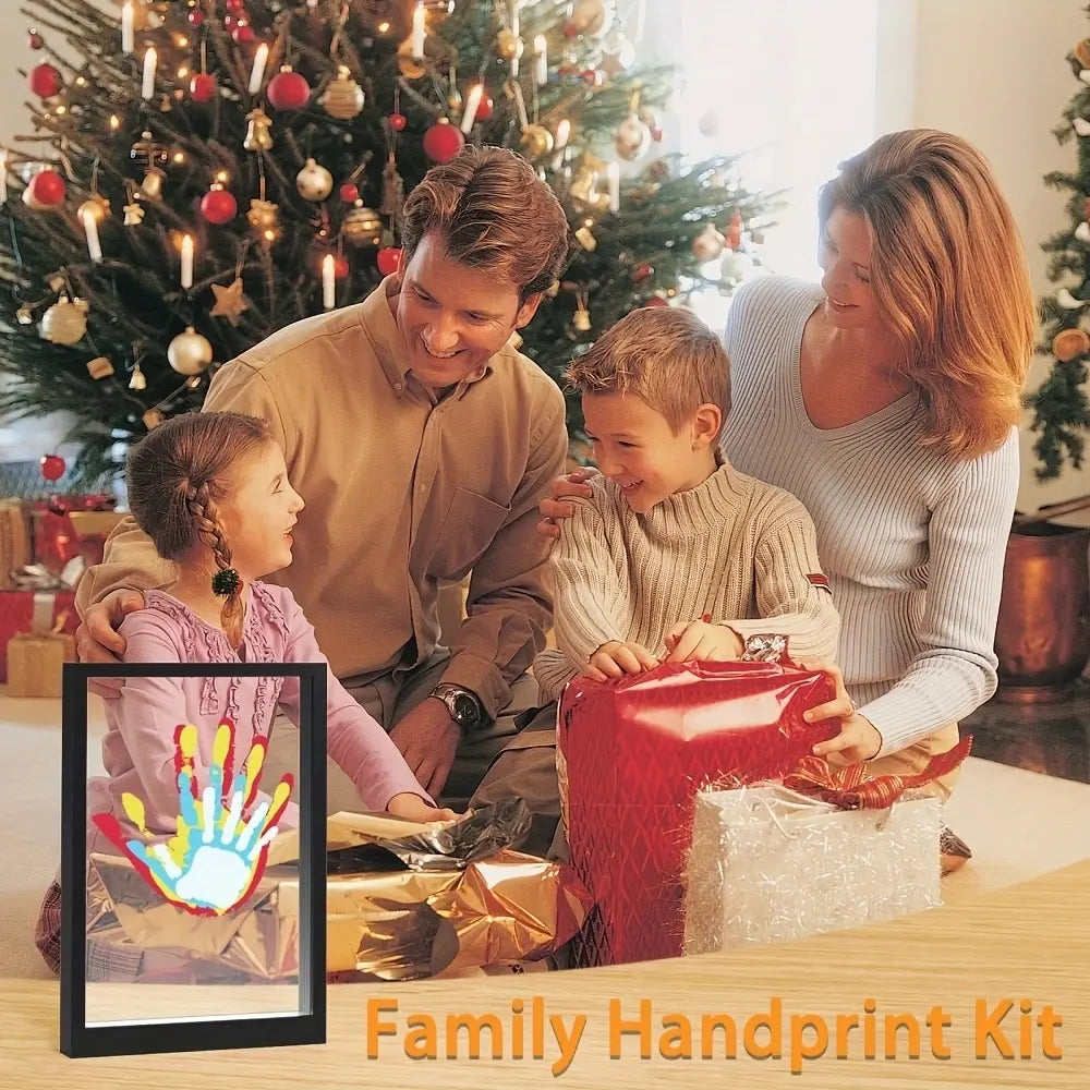 Mroace Wooden Transparent DIY Family Handprint Photo Frame Set