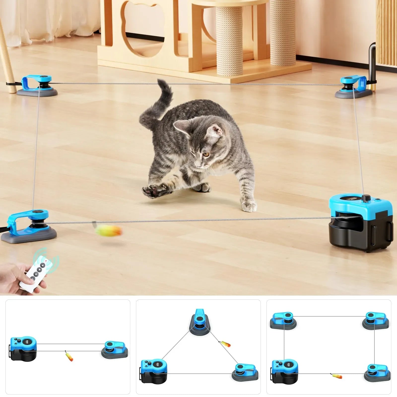 Mroace Interactive Auto/Manual Cat Treadmill Toy - MROACE