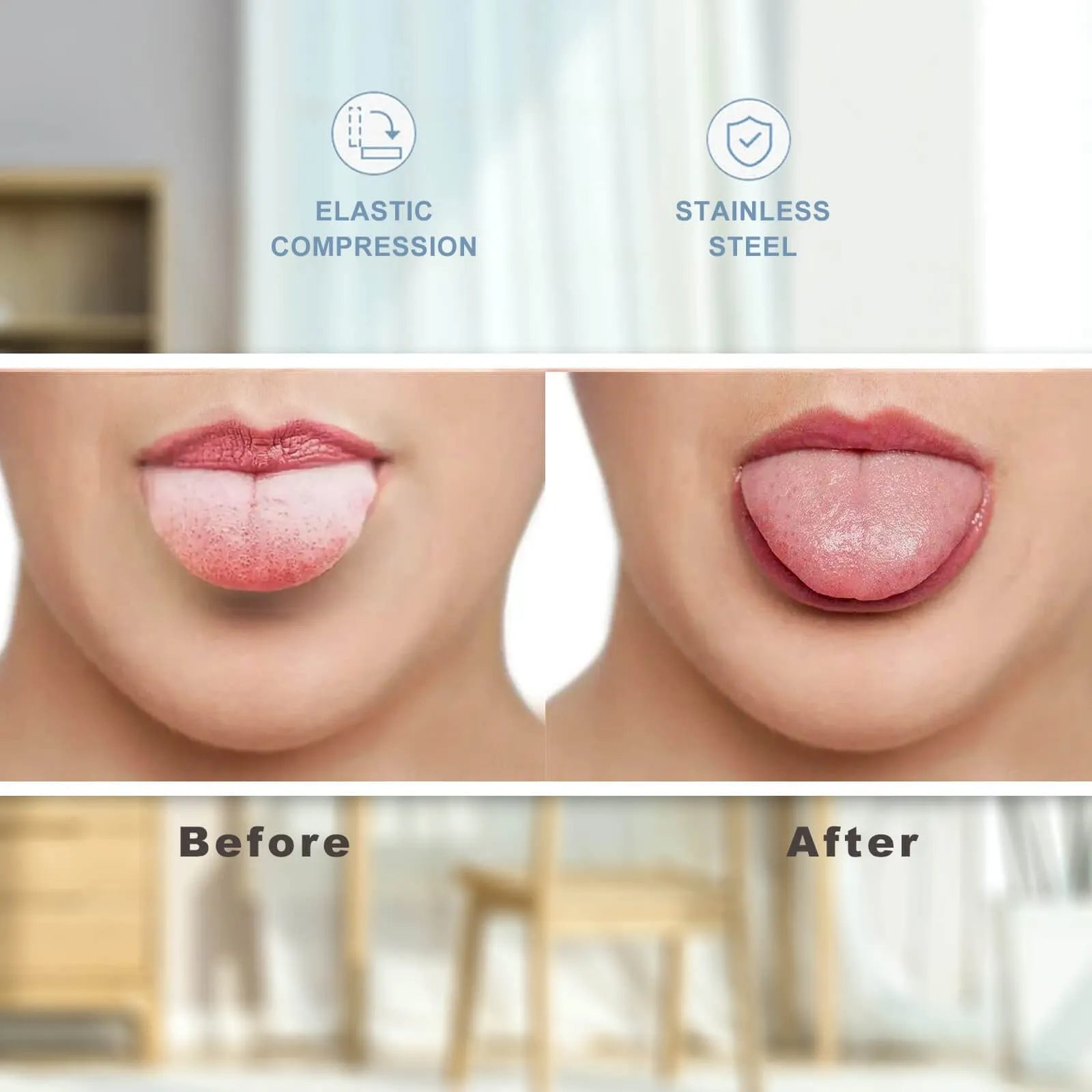 Mroace Stainless Steel Tongue Cleaning Tool