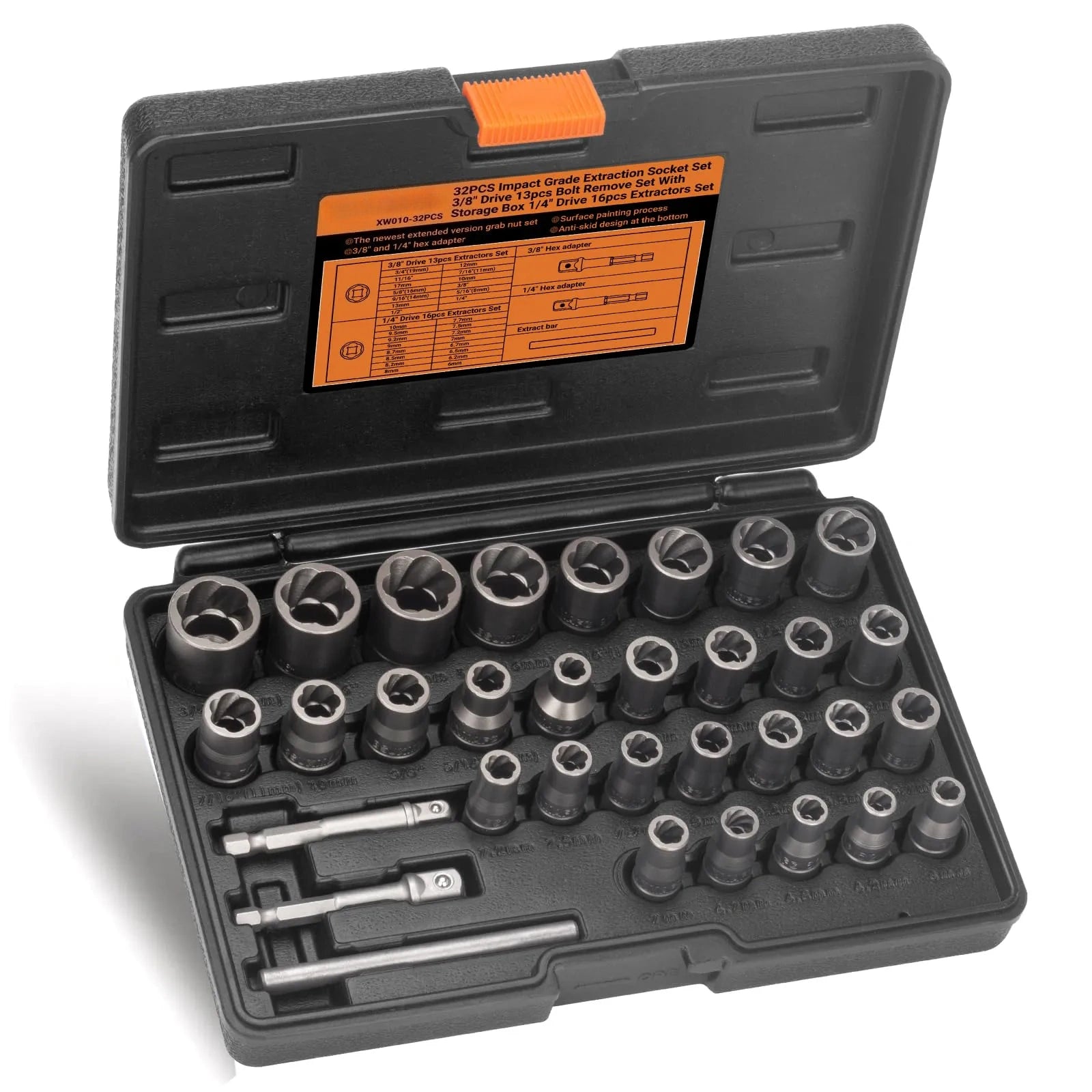 Mroace 32PCS Impact Bolt Extractor Socket Set