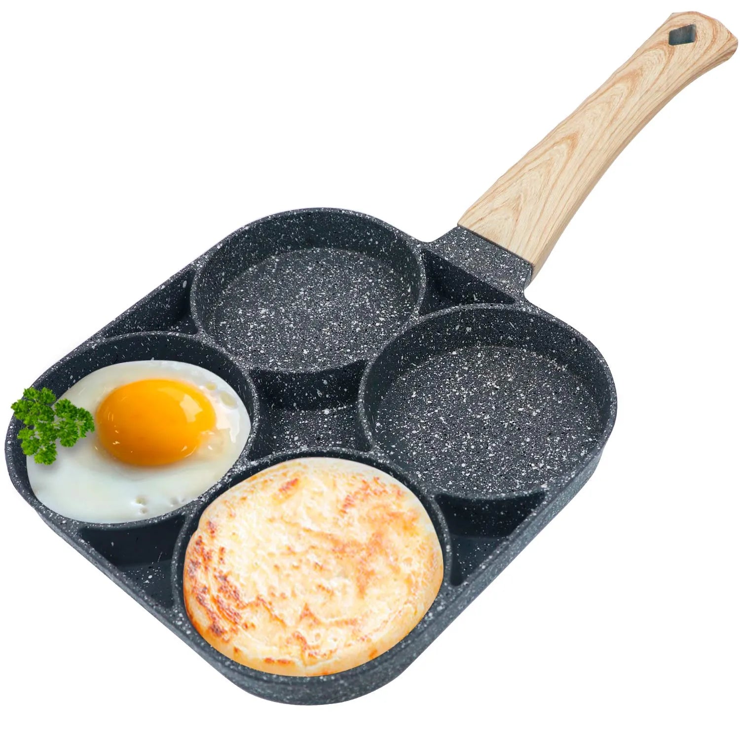 Mroace Nonstick 4-Cup Pancake Egg Frying Pan