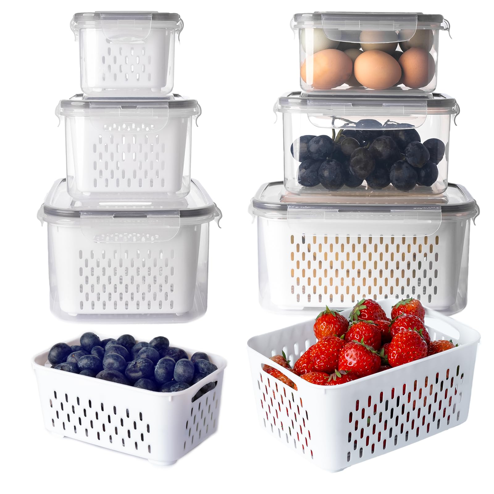 Mroace Produce Saver Containers Set