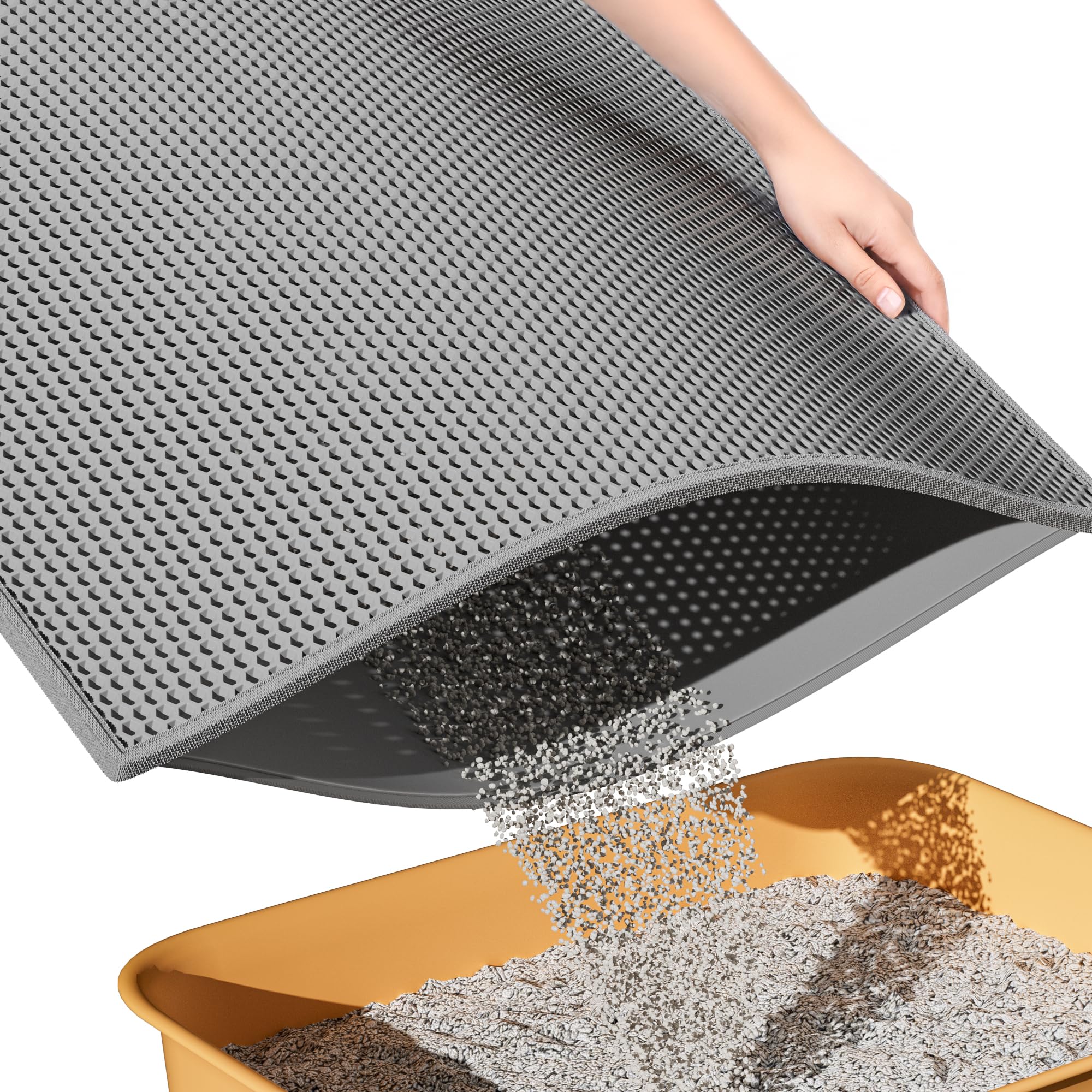 Mroace Honeycomb Double Layer Cat Litter Mat