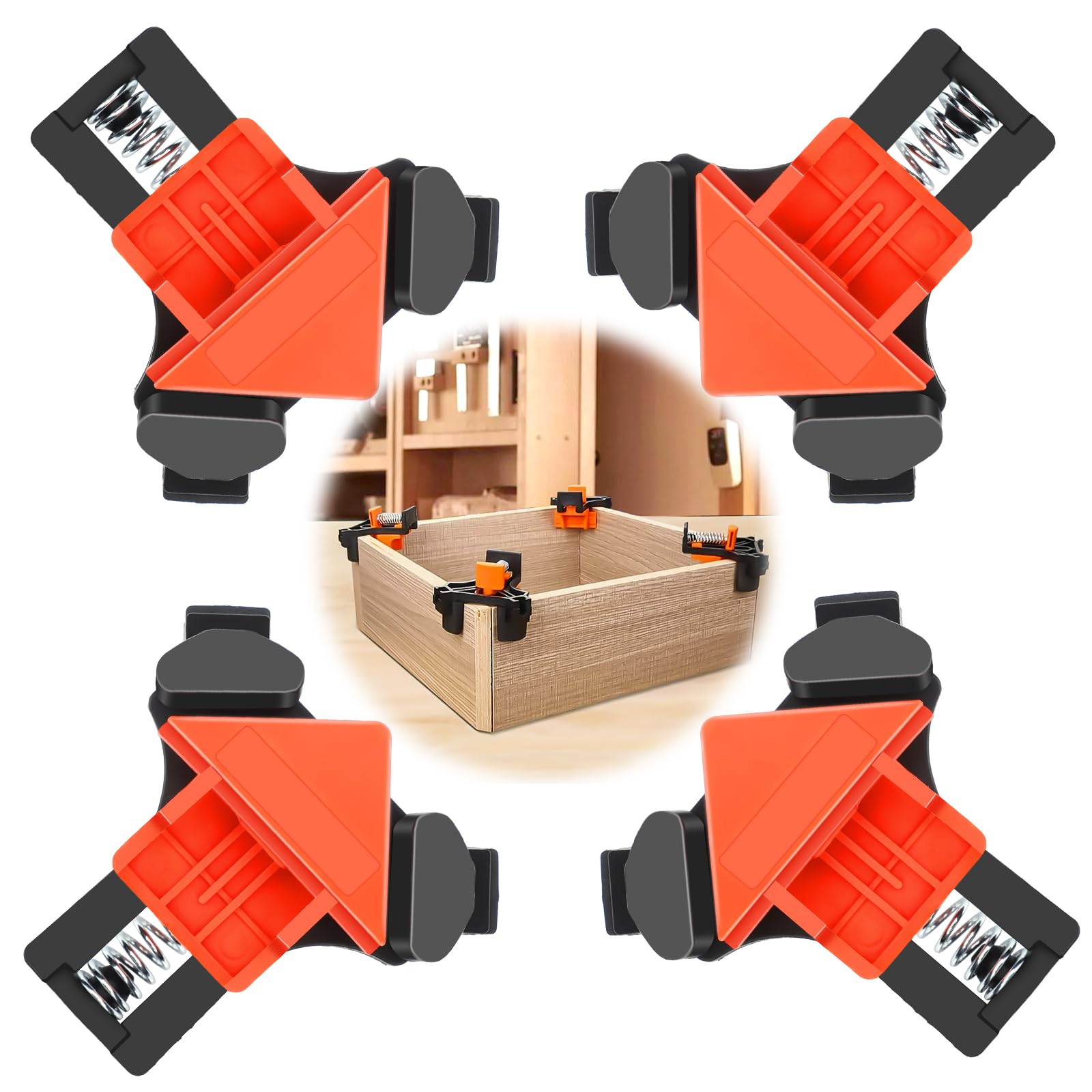 Mroace 90°Adjustable Spring Loaded Wood Clamps