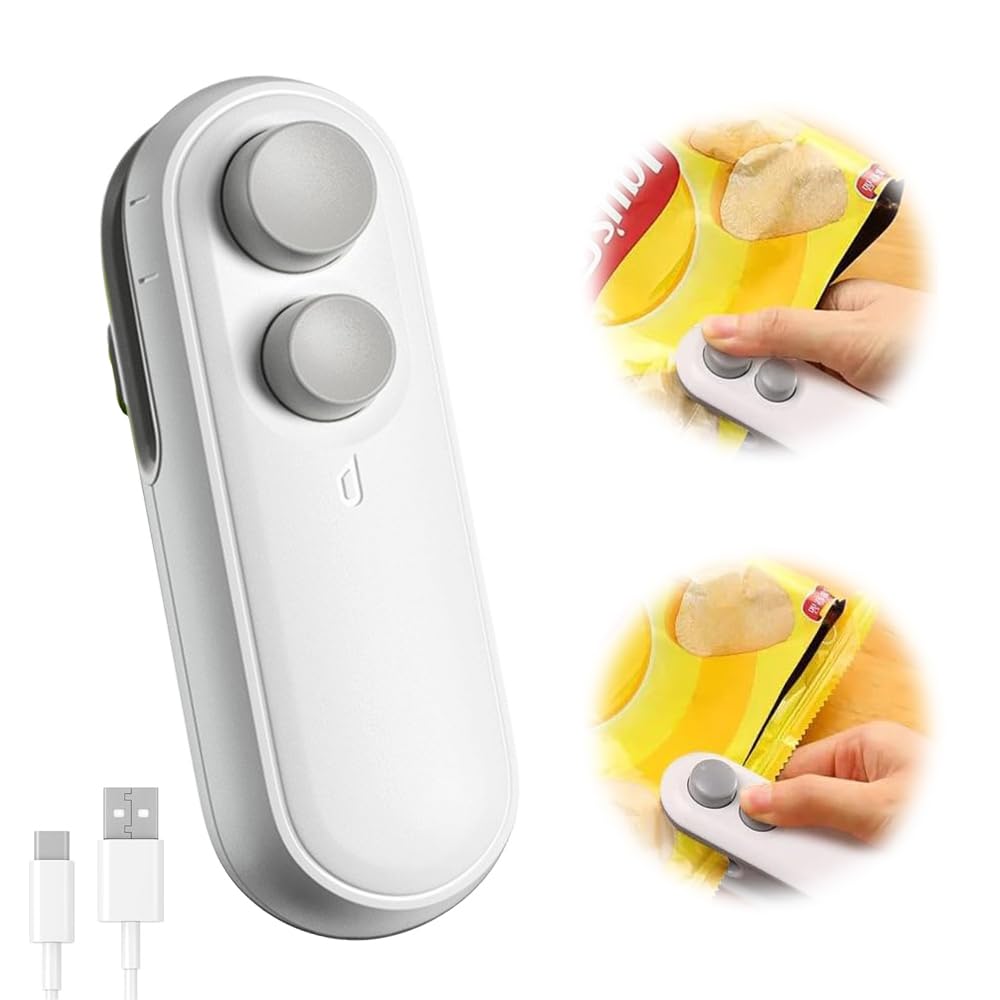 Mroace 2 in 1 Mini Bag Sealer with Cutter