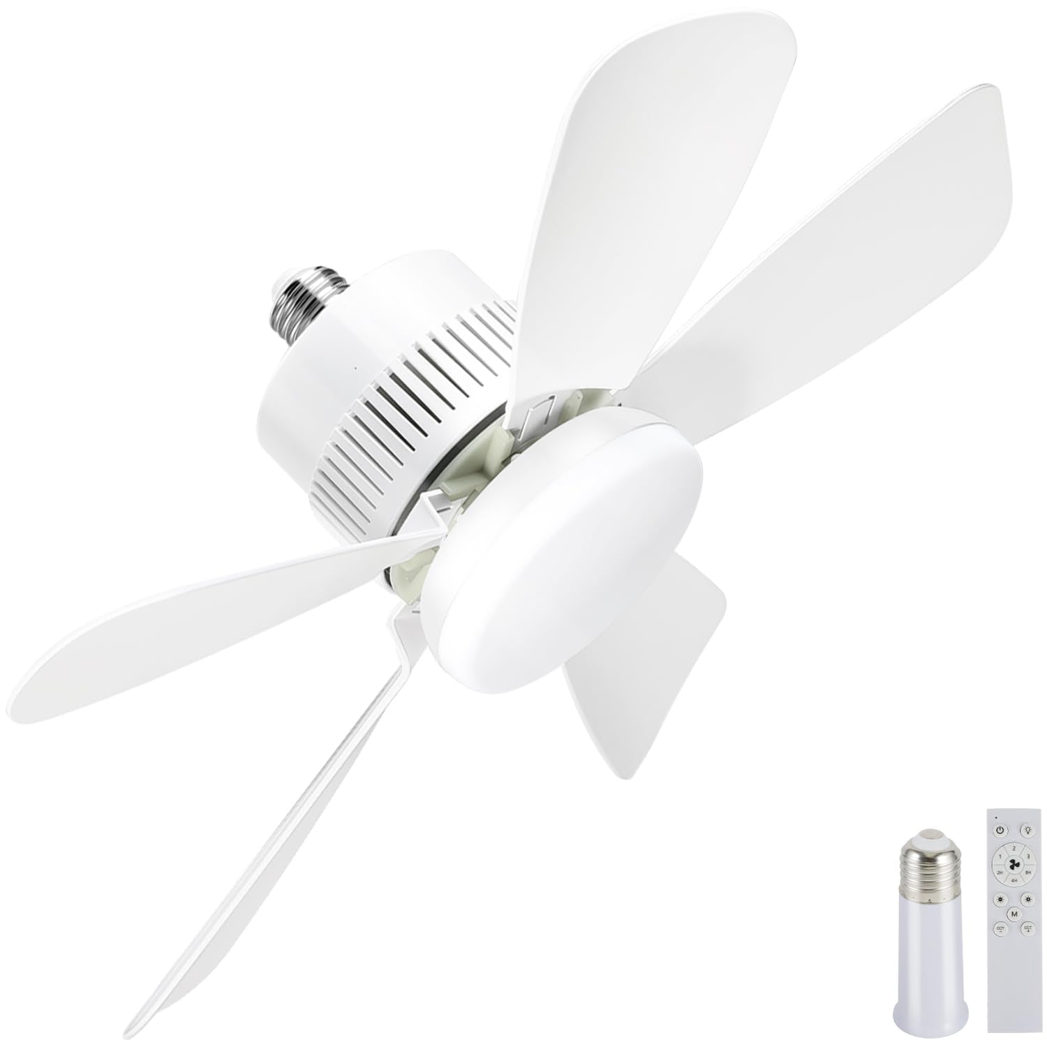 Mroace Socket Light Fan with Remote