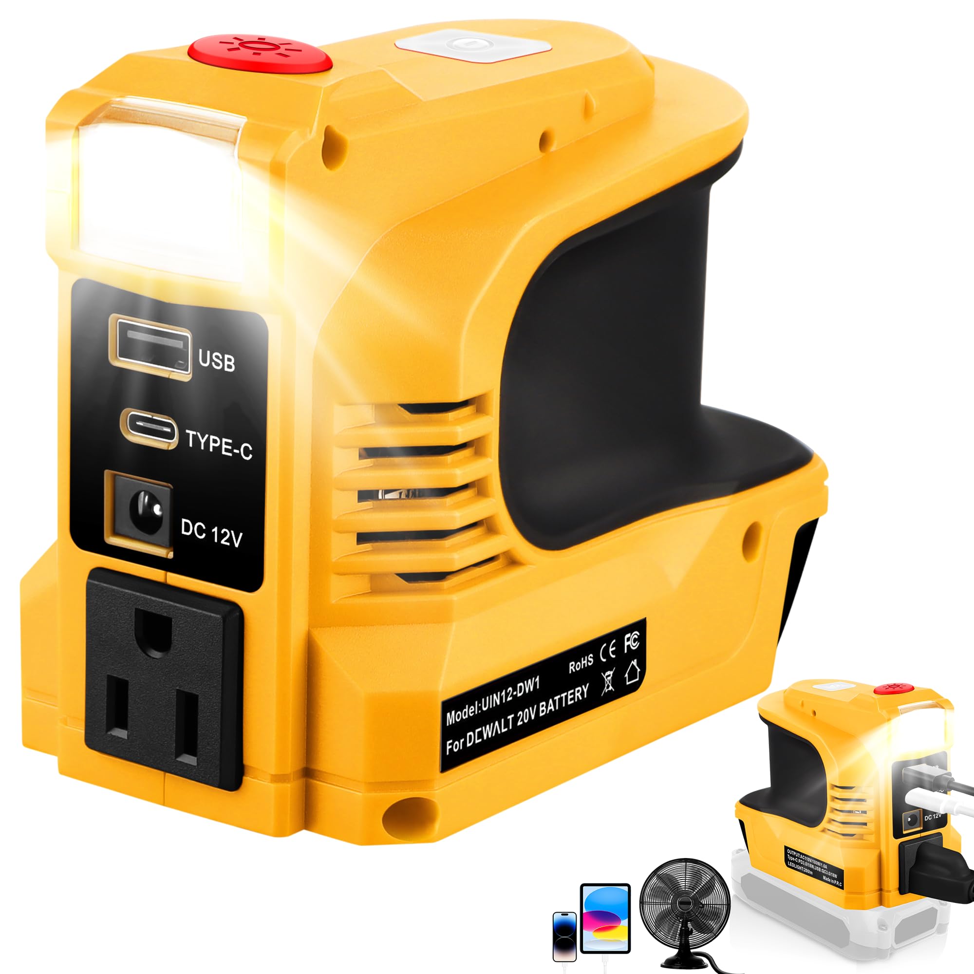 Mroace Portable Power Inverter Adapter