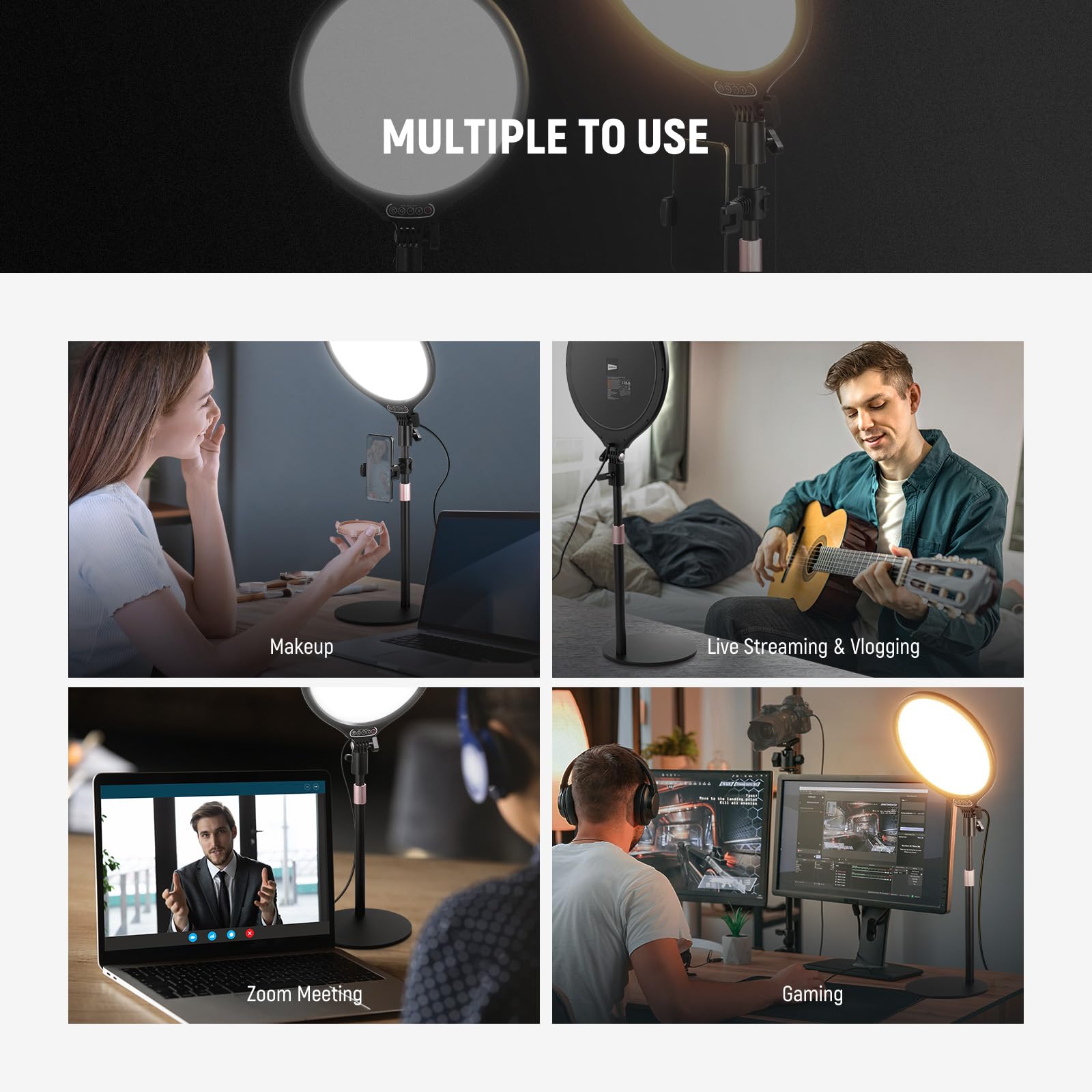 Mroace 10.5" Desk Ring Light