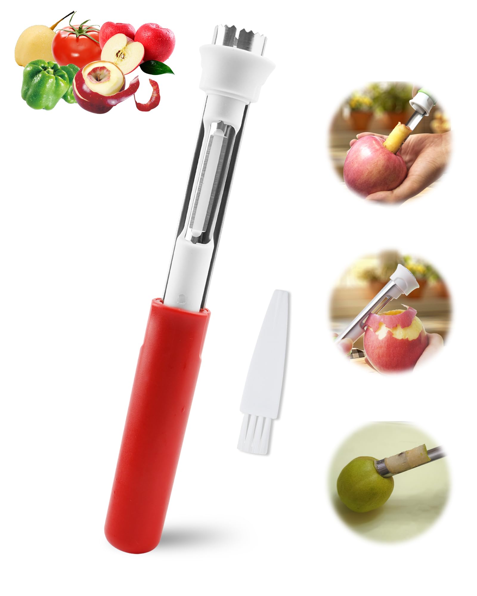 Mroace 2 in 1 Apple Corer and Peeler Tool