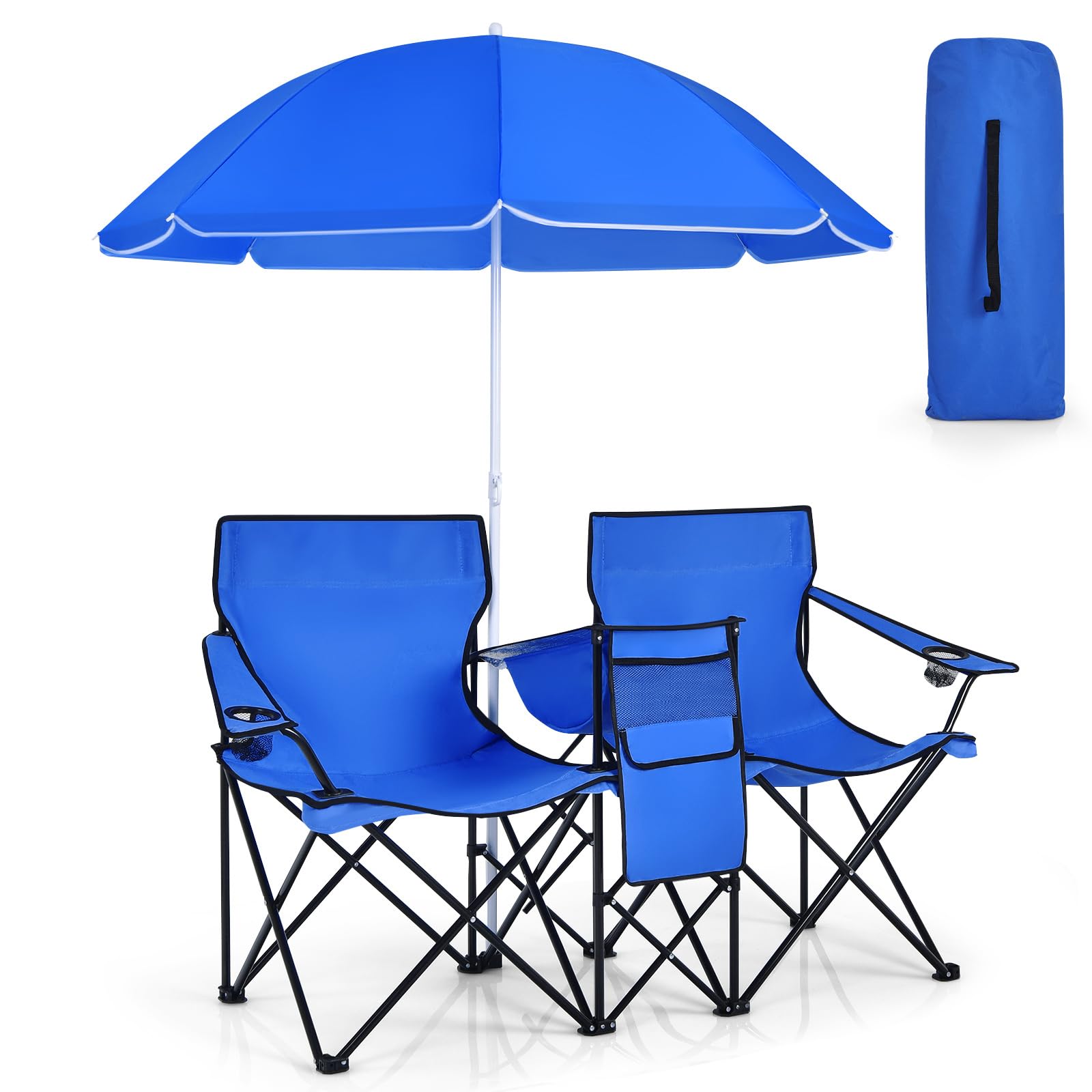 Mroace Double Camping Chair with Canopy