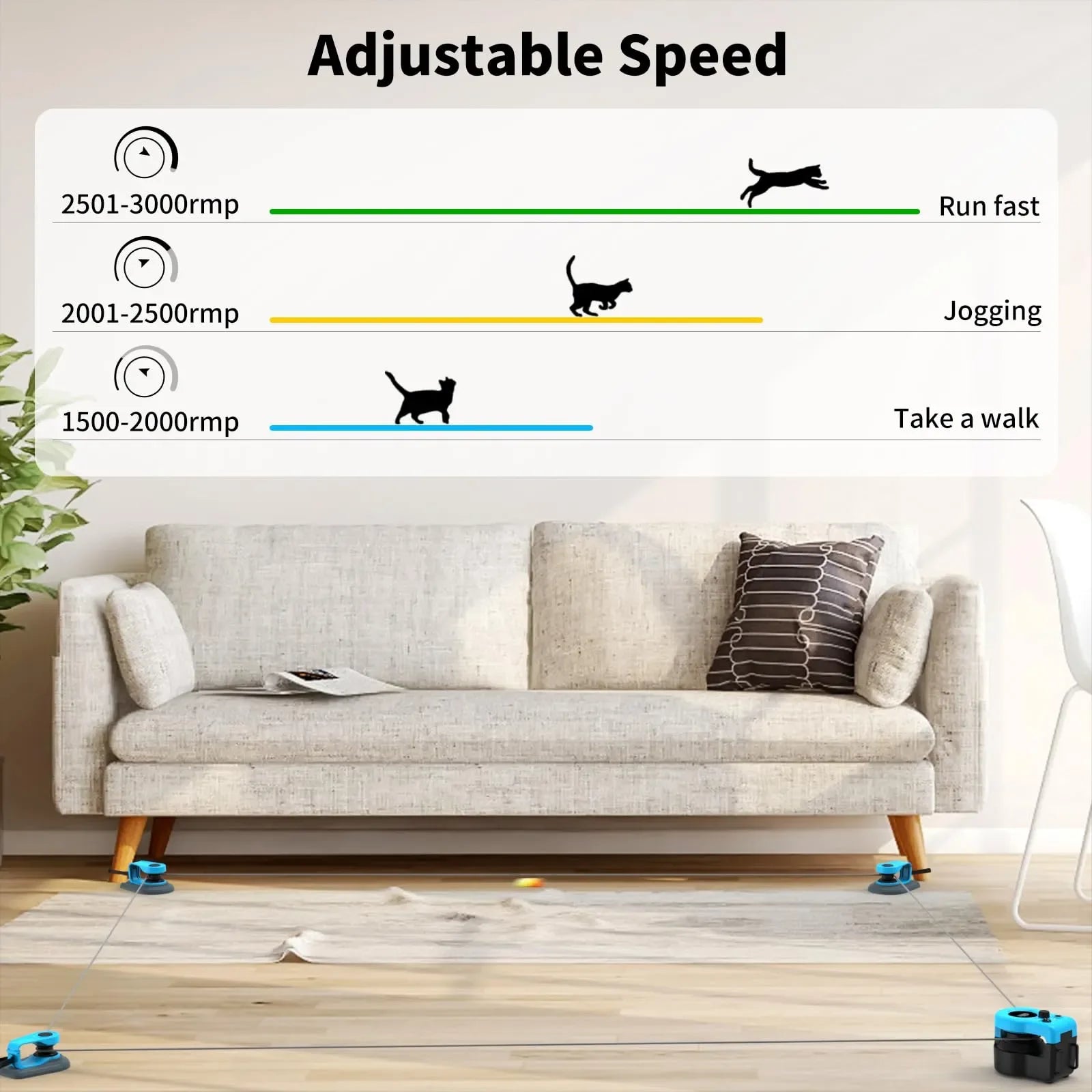 Mroace Interactive Auto/Manual Cat Treadmill Toy - MROACE