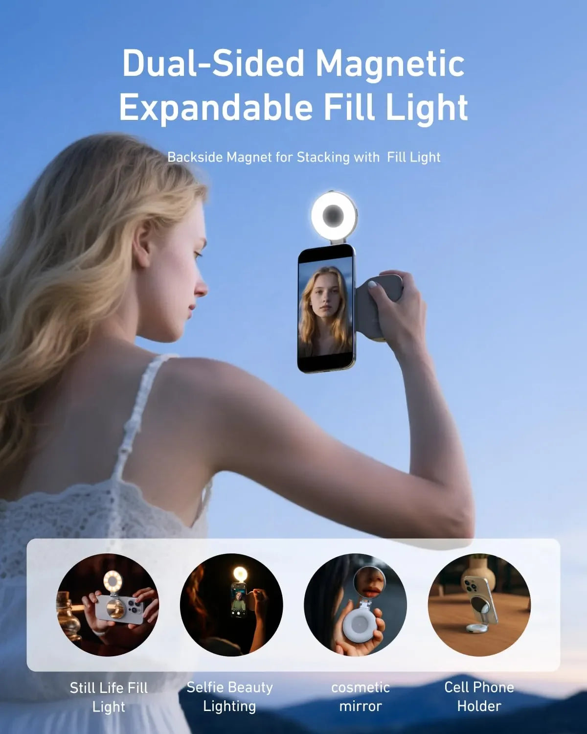 Mroace Magnetic Phone Grip & Selfie Light Creator Kit - MROACE