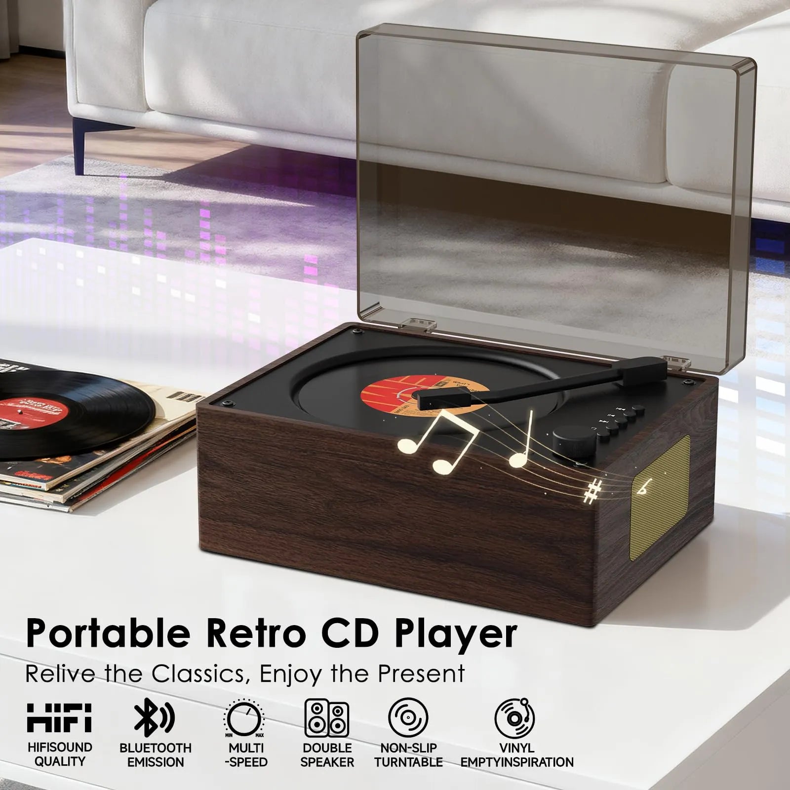 Mroace Bluetooth Portable CD Player
