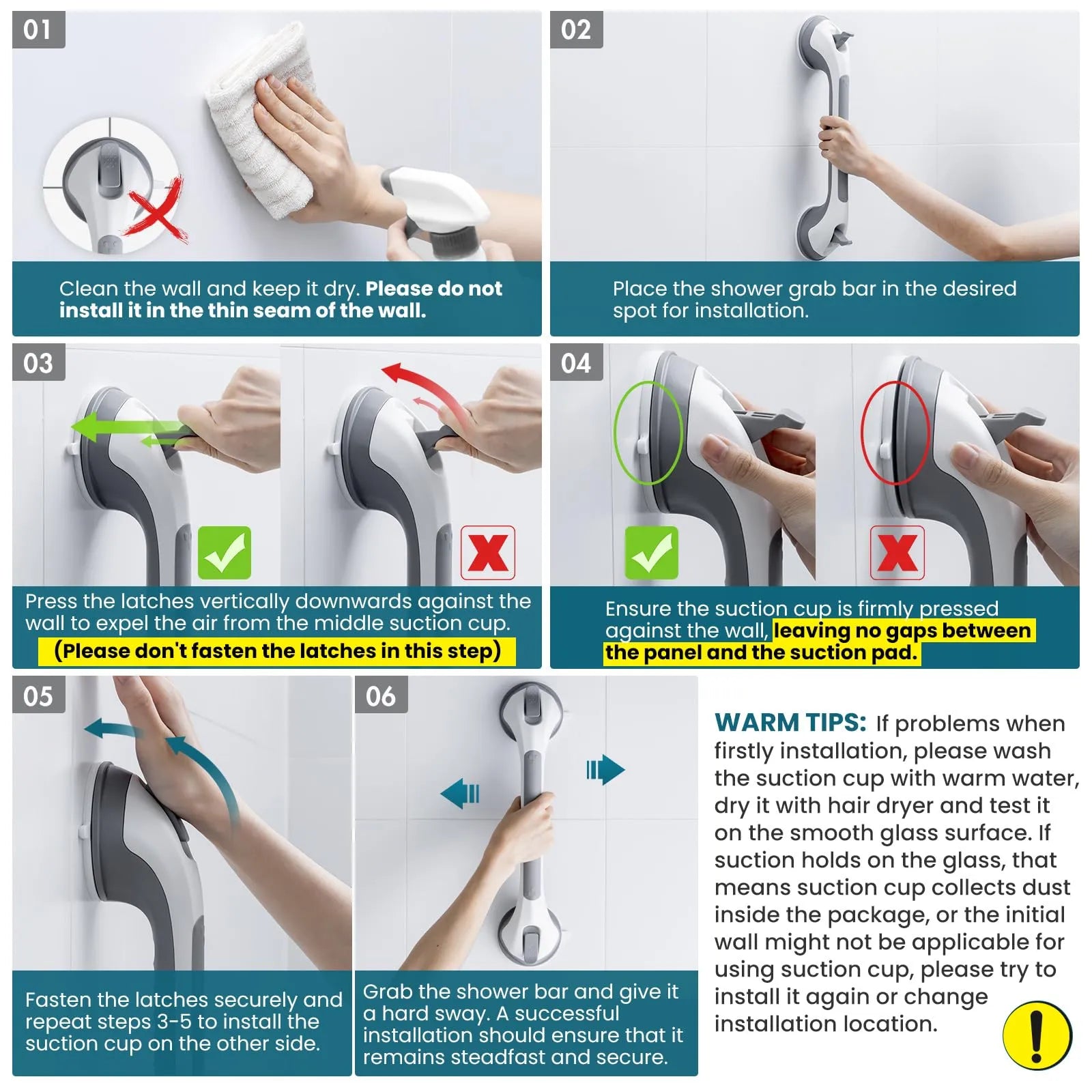 Mroace Shower Grab Bars