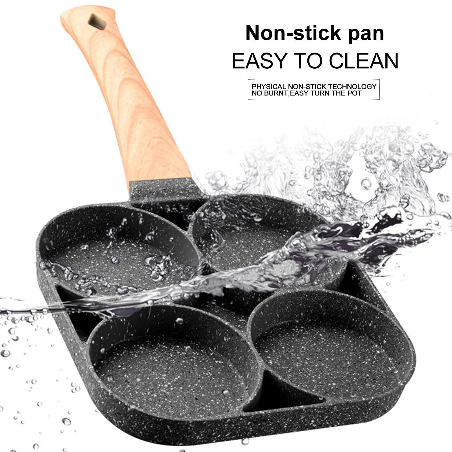 Mroace Nonstick 4-Cup Pancake Egg Frying Pan