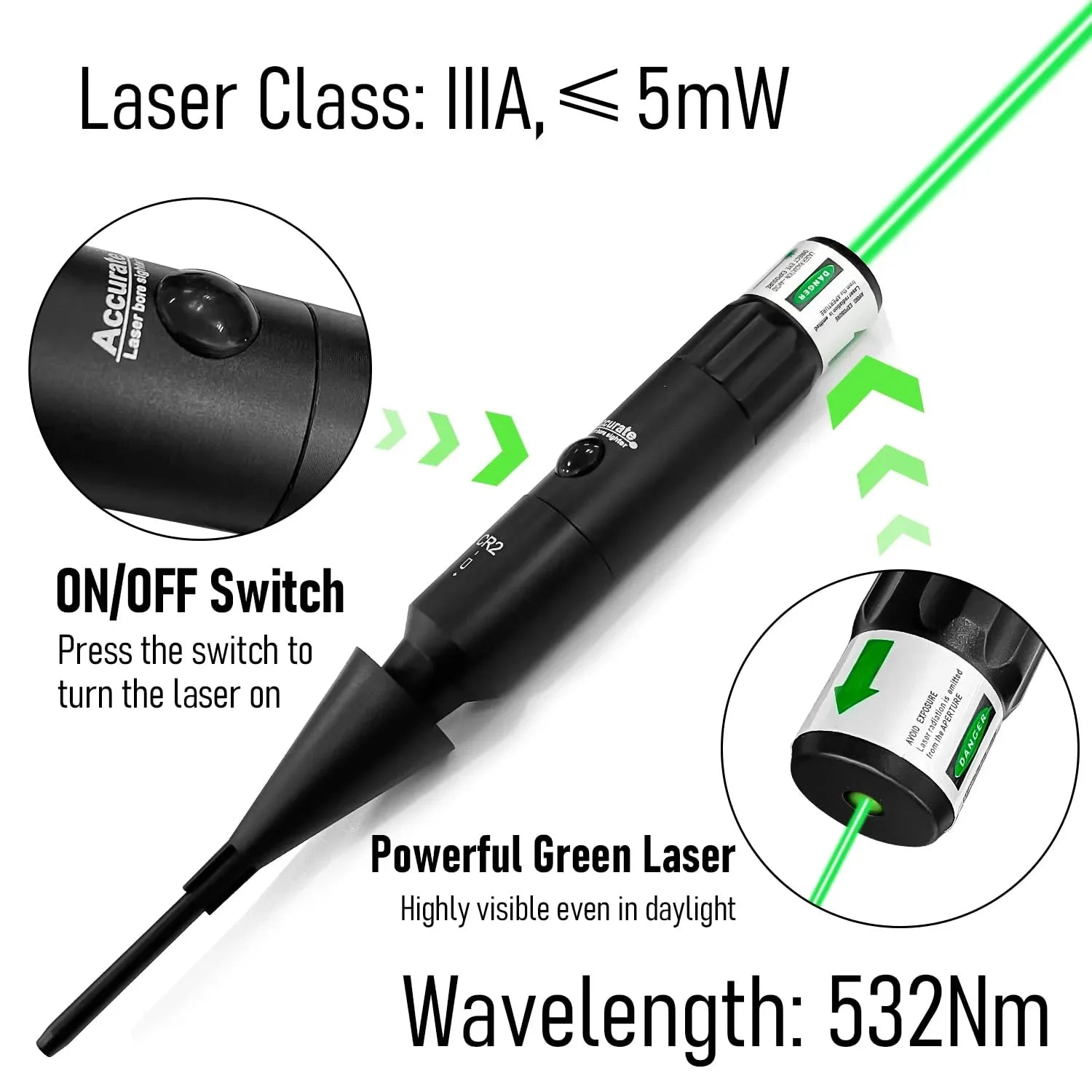 Mroace Laser Bore Sighter Kit for All Calibers - MROACE