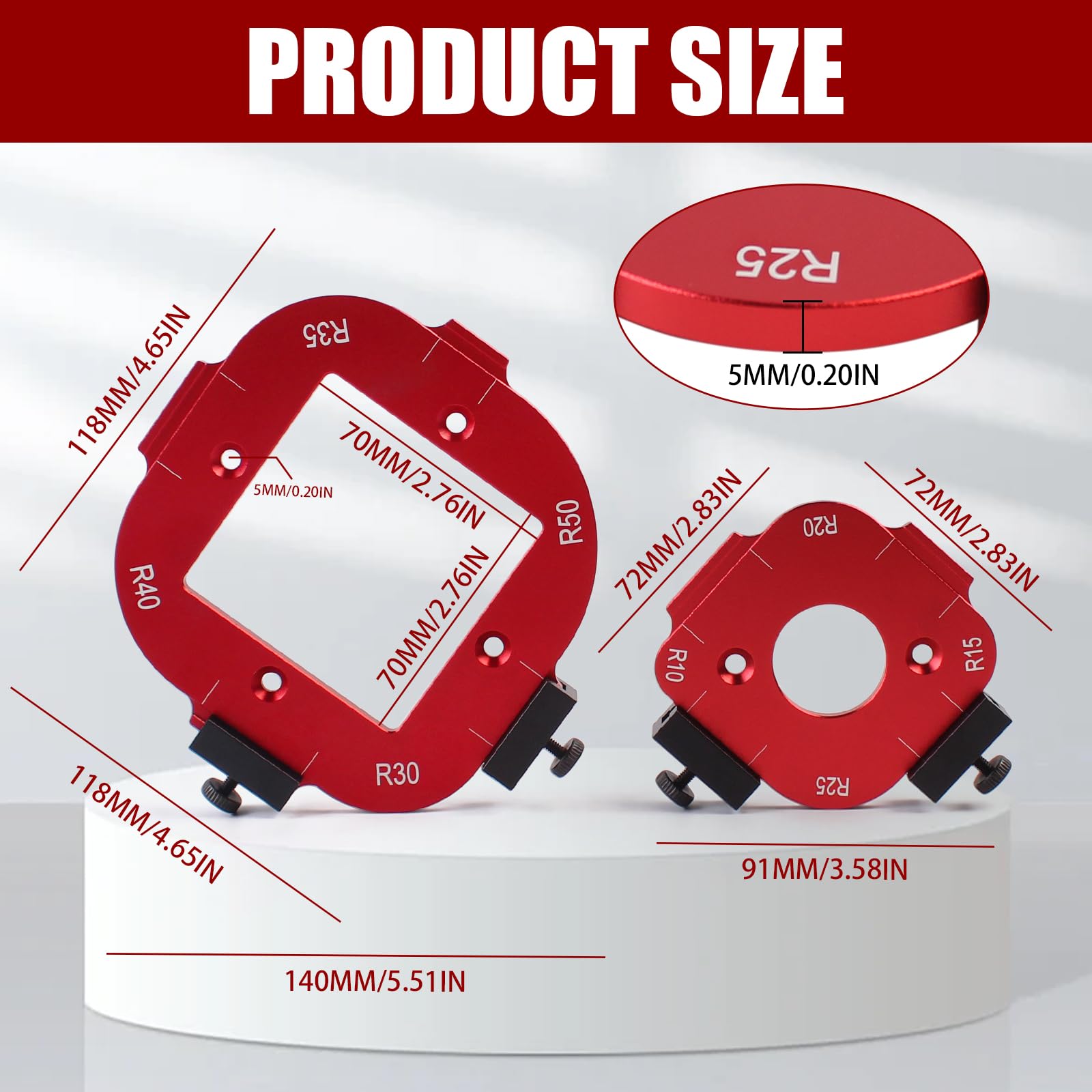 Mroace  Aluminum Router Corner Rounding Jig