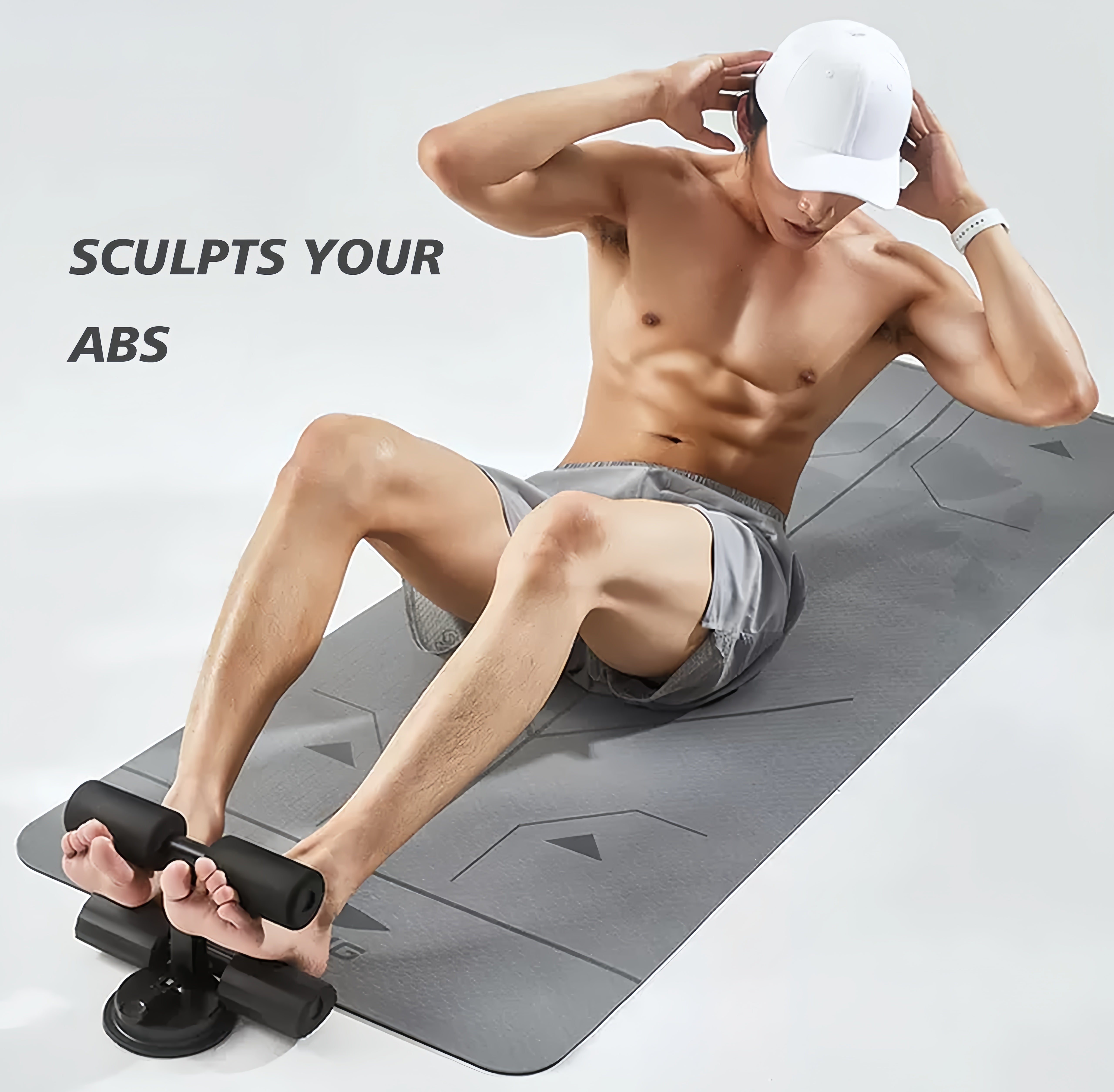 Mroace Black Sit Up Bar for Home Workouts