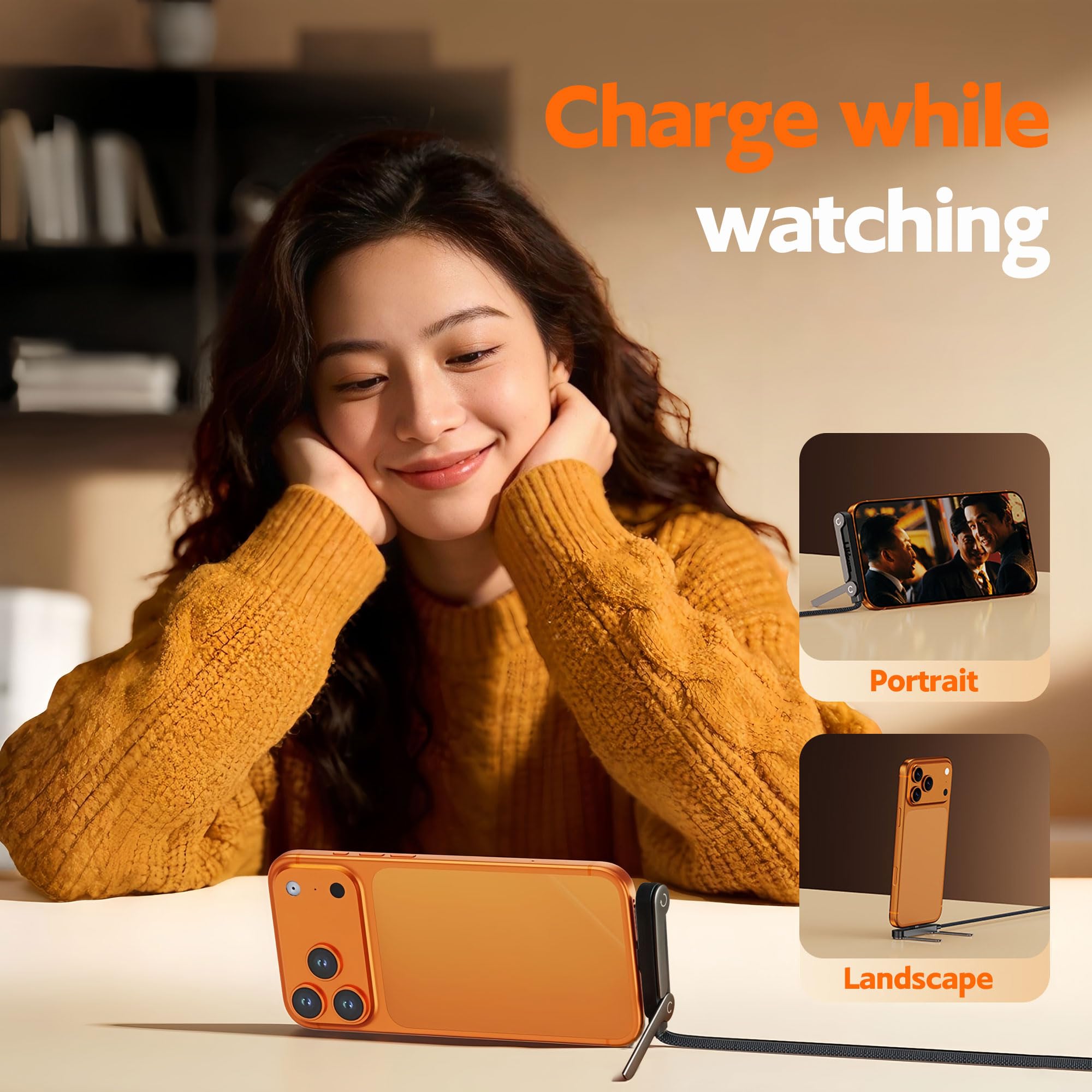 Mroace Fast Charging USB C Phone Stand Cable