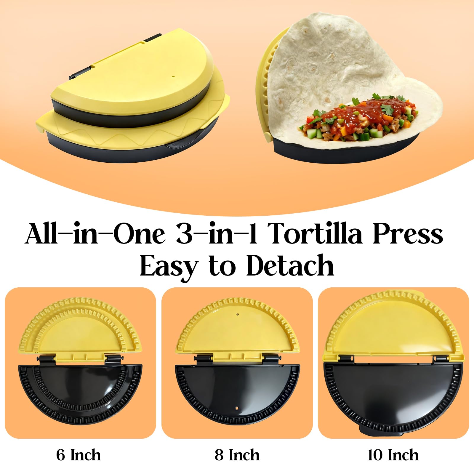 Mroace 3-in-1 Tortilla Sealer & Crimper Press