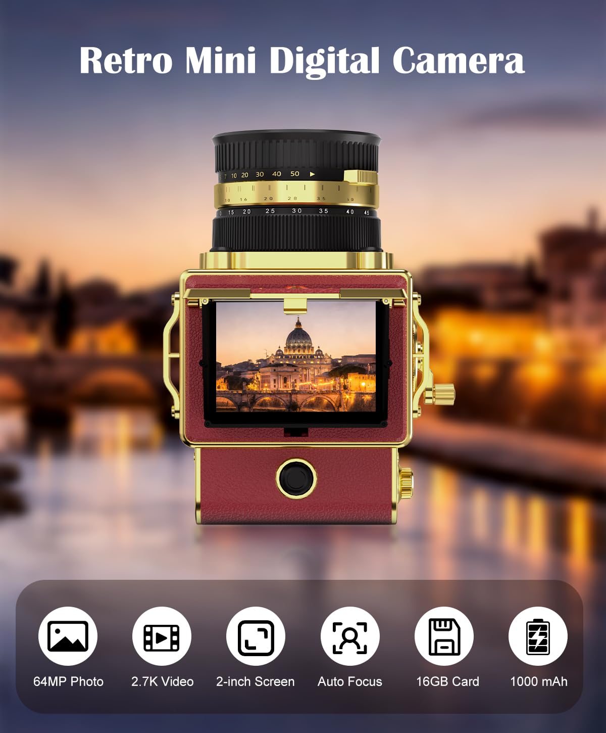 Mroace Vintage Digital Camera with Autofocus