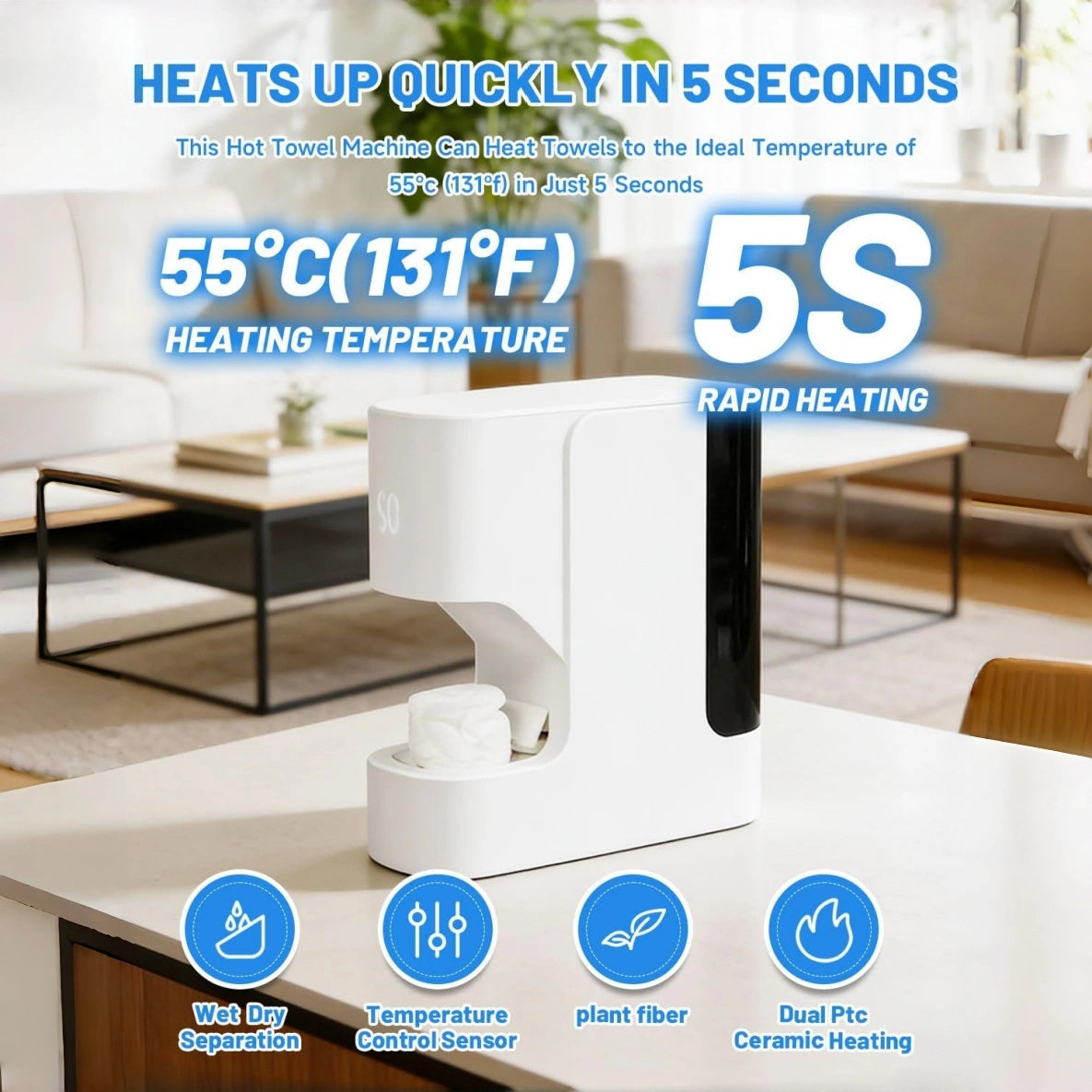 Mroace Smart Hot Face Towel Heater Machine