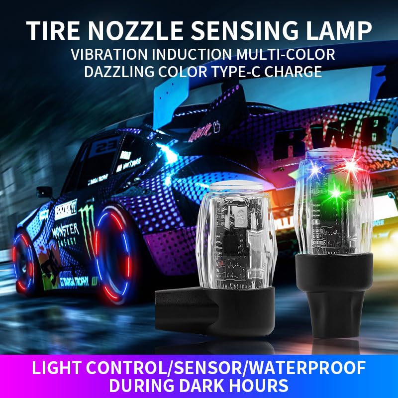 Mroace LED Tire Valve Lights kit